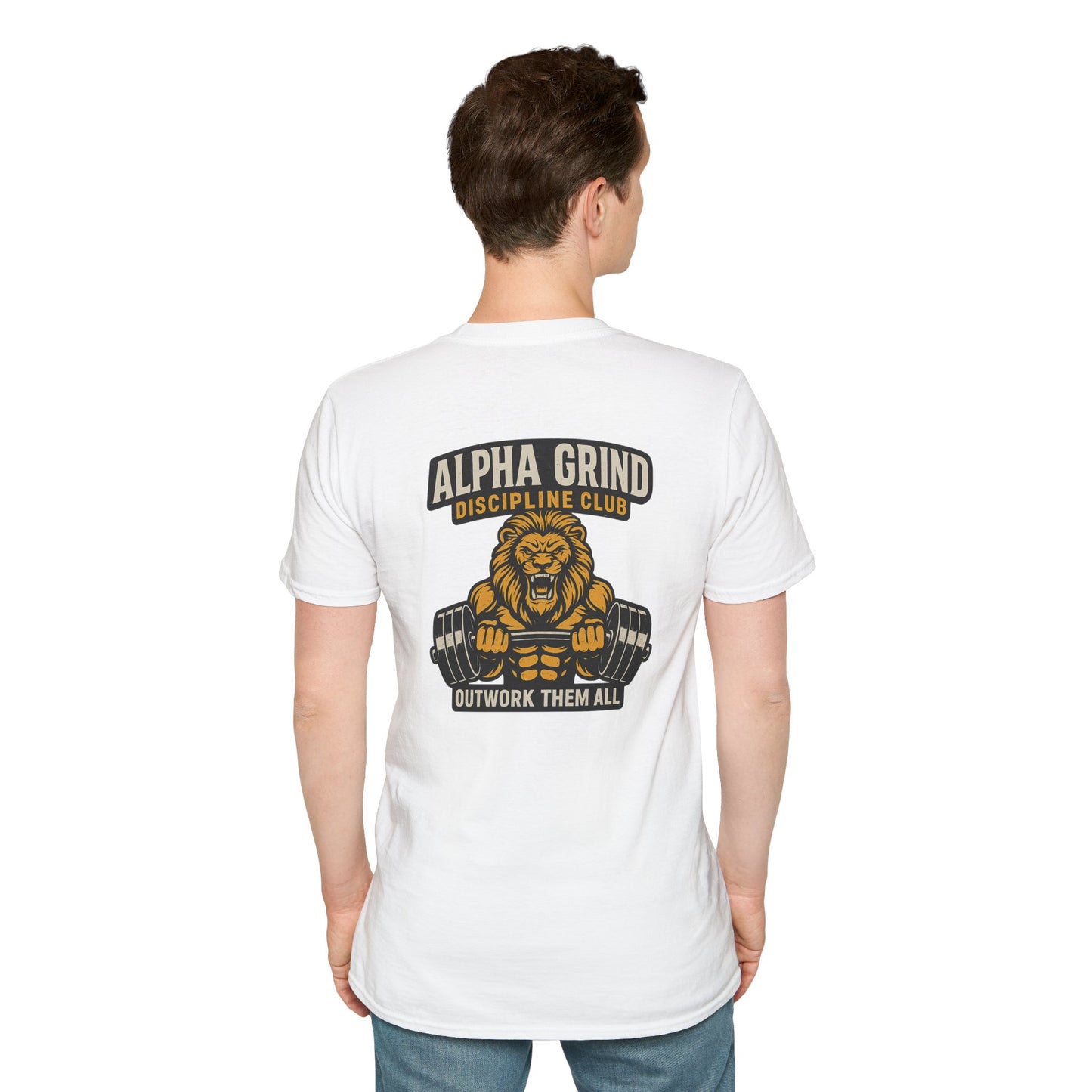 Alpha Grind T-Shirt (front logo + back design) – Gym Apparel