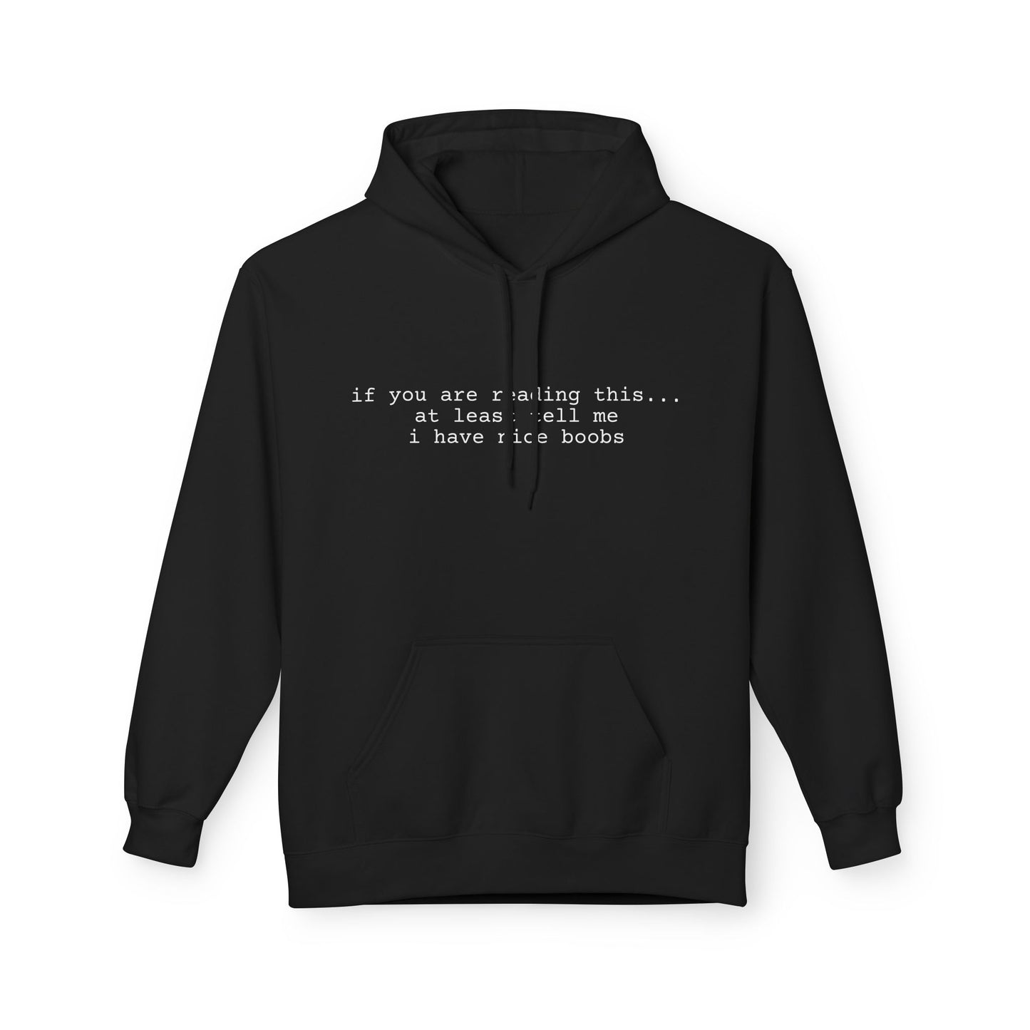 Nice Boobs Midweight Softstyle Fleece Hoodie (front design) – Meme Apparel