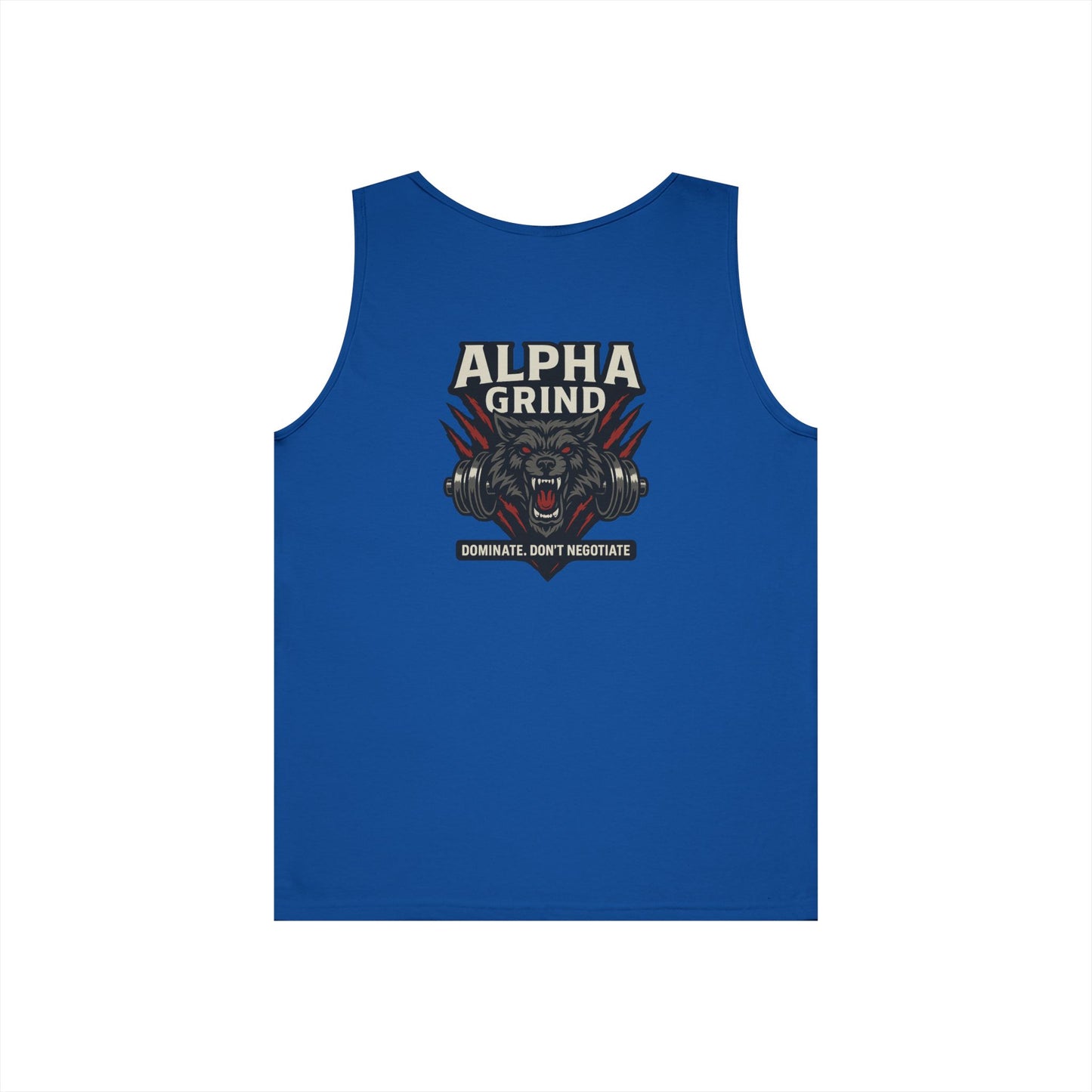 Dominate Tank Top (front logo + back design) – Gym Apparel