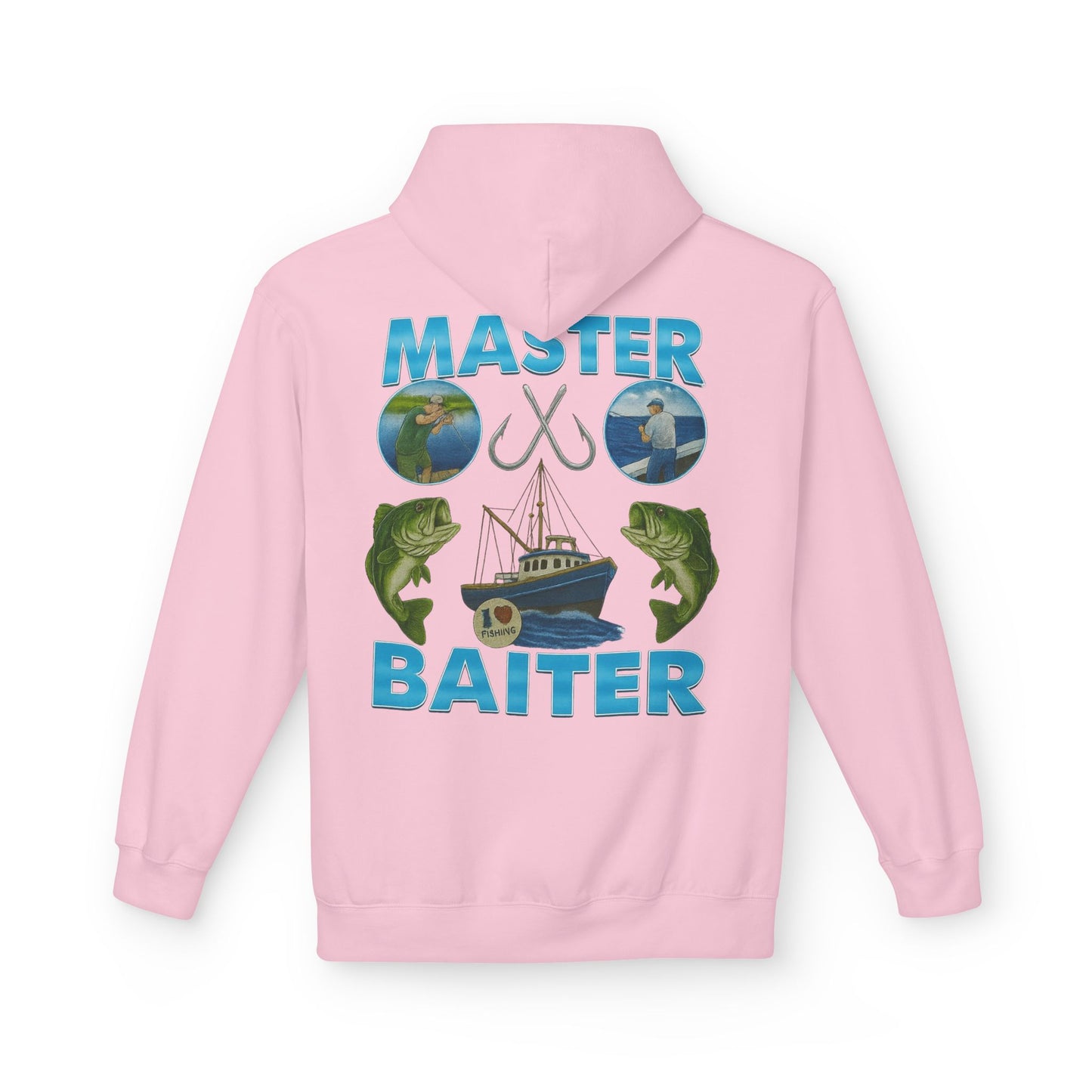 Master Baiter Midweight Softstyle Fleece Hoodie (front logo + back design) - Meme Apparel