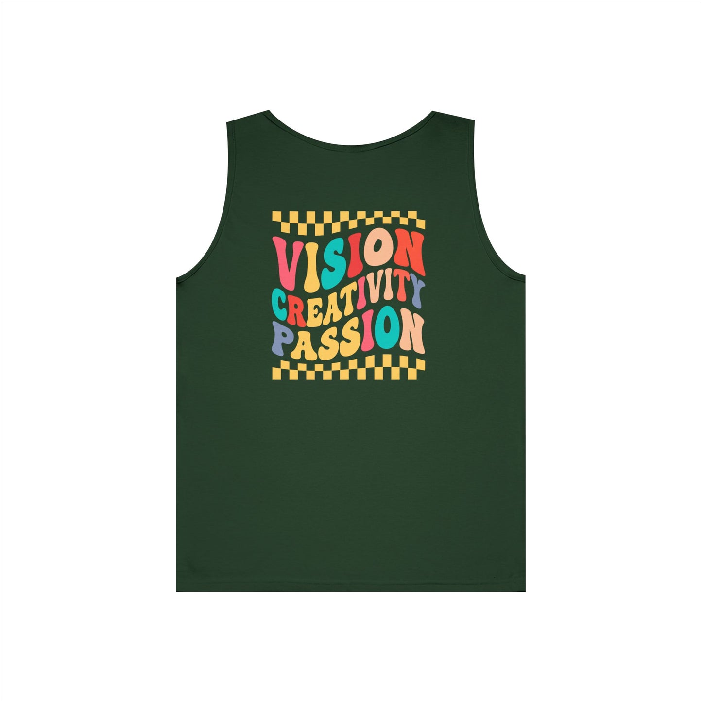 Vision Creativity Passion Tank Top (front logo + back design) – Meme Culture Shirt