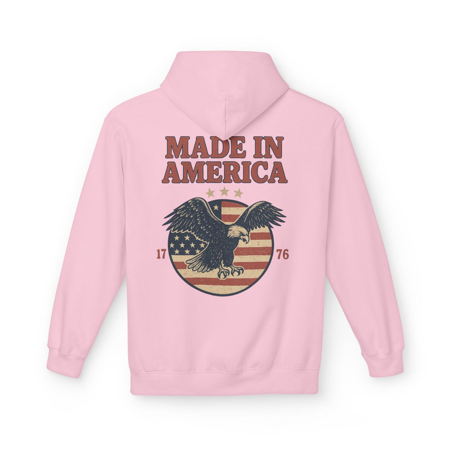 Made in America Hoodie (front logo + back design) – American Pride Pullover