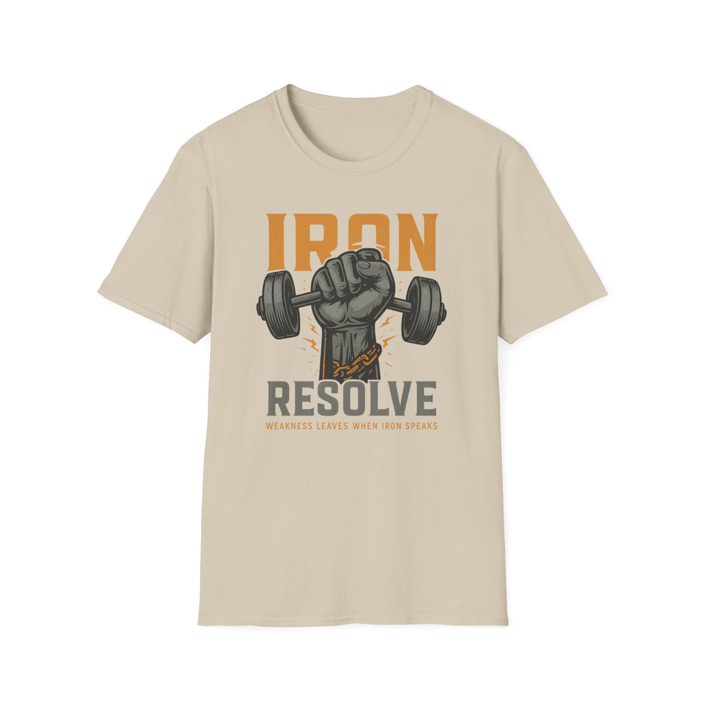 Iron Resolve T-Shirt (front design) – Gym Apparel