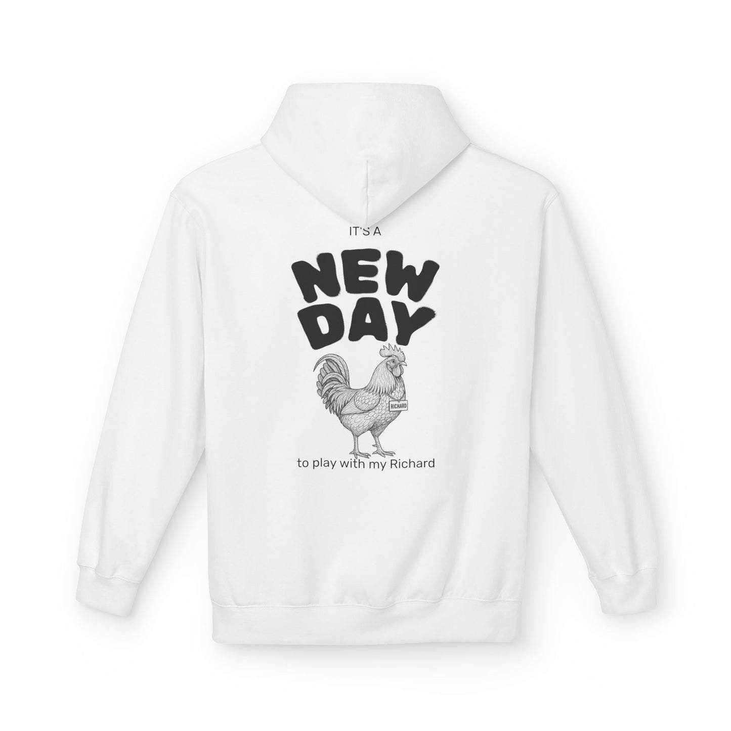 Richard Midweight Softstyle Fleece Hoodie (front logo + back design) - Meme Apparel
