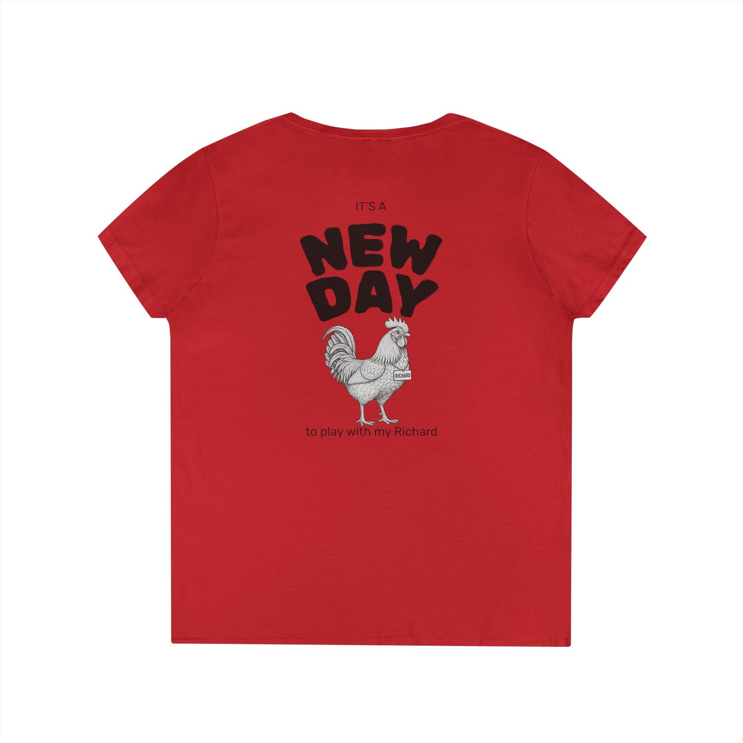 Richard V-Neck Tee (front logo + back design) – Meme Apparel