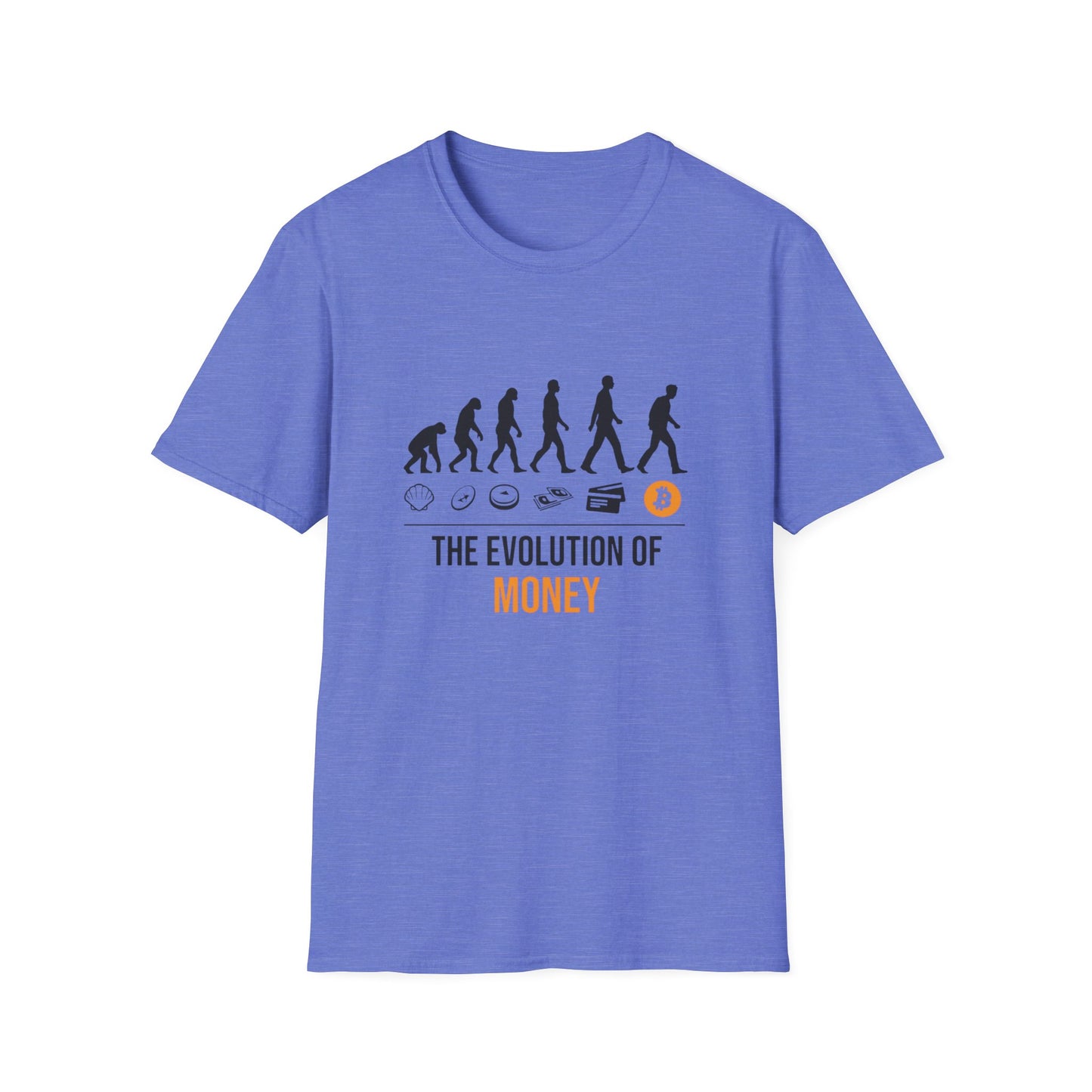 The Evolution of Money Tee (front design) – Crypto Vault Shirt