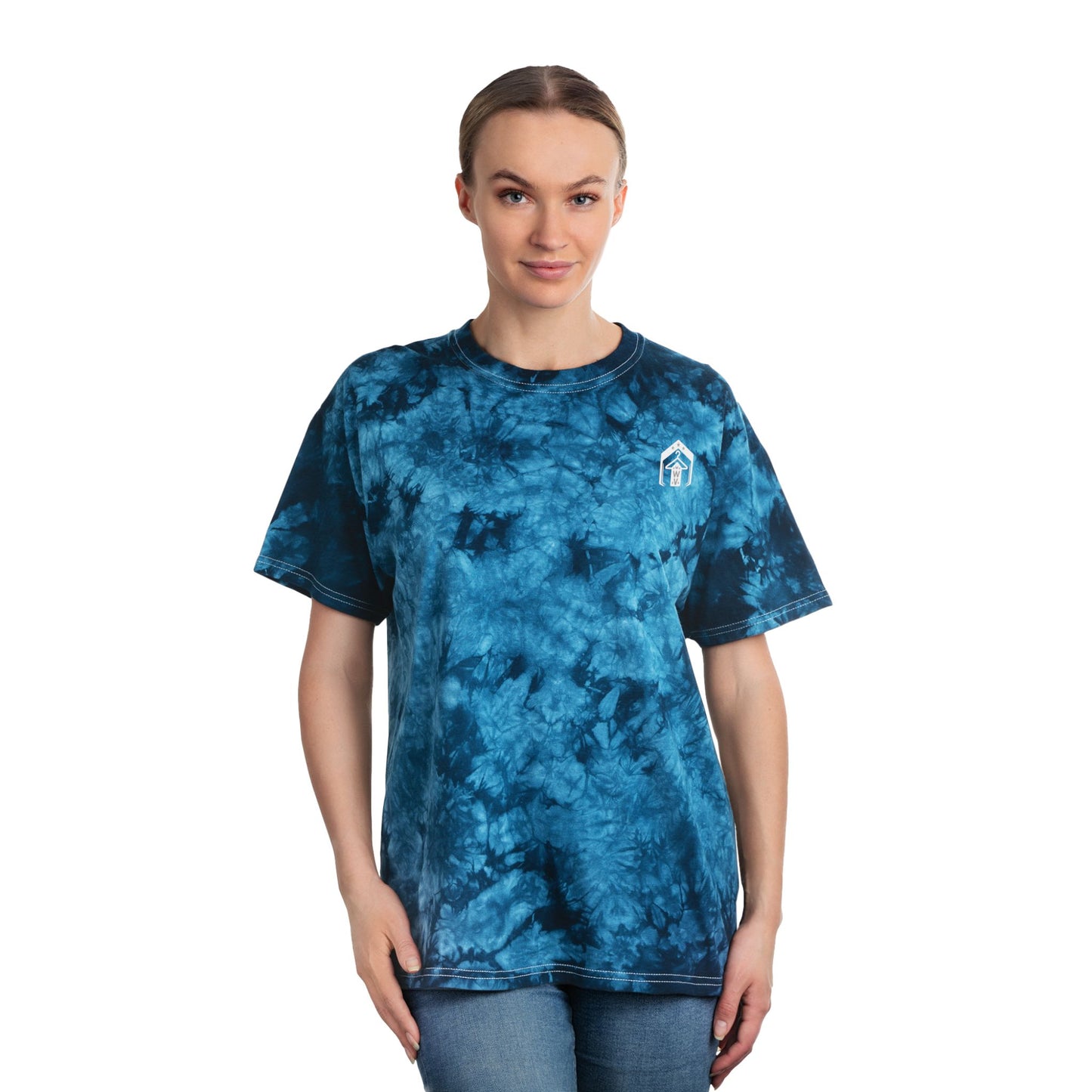 Wearhouse Vibes American Pride Logo Tee (front logo) – Tie-Dye T-Shirt