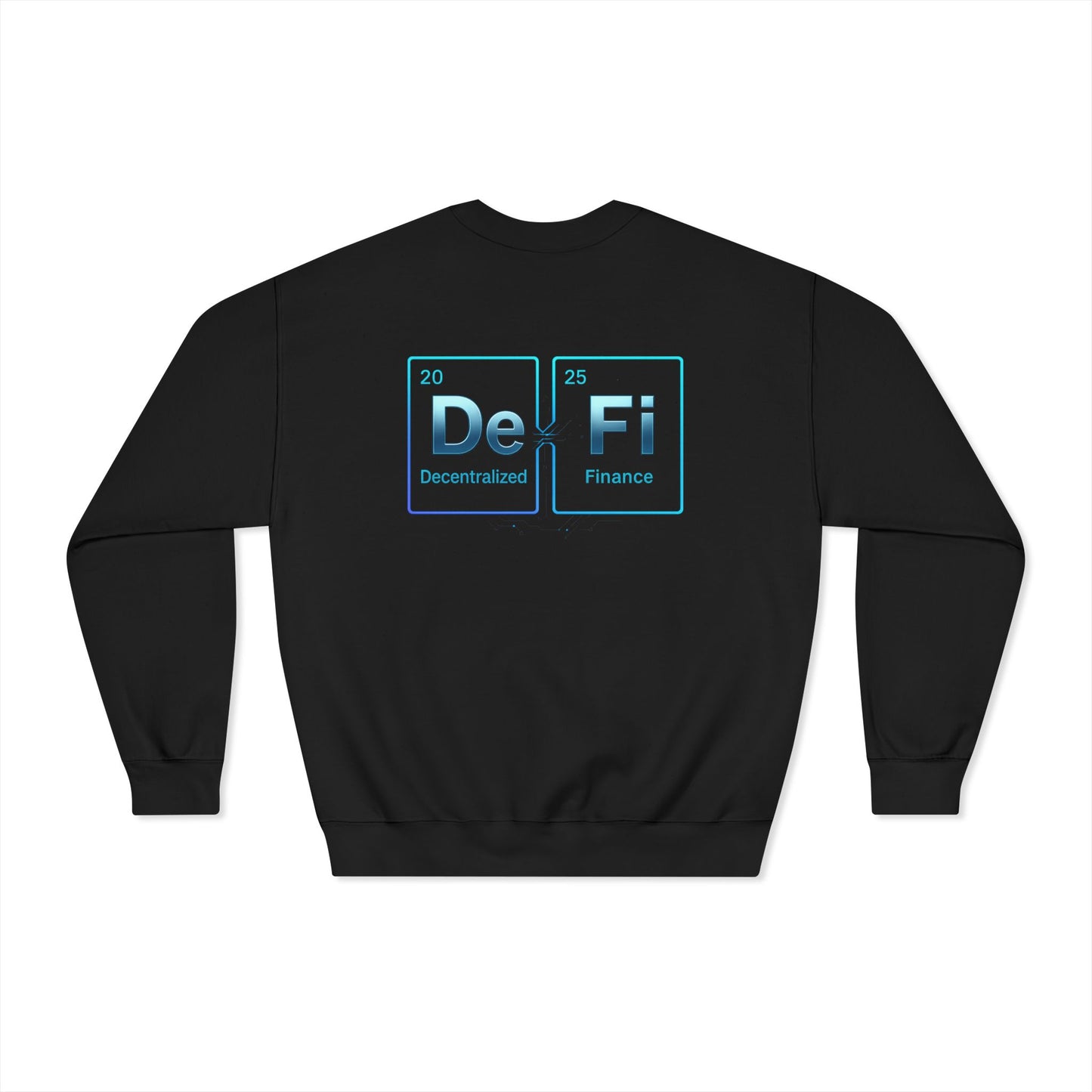 Decentralized Finance Crewneck Sweatshirt (front logo + back design) – Crypto Vault Pullover
