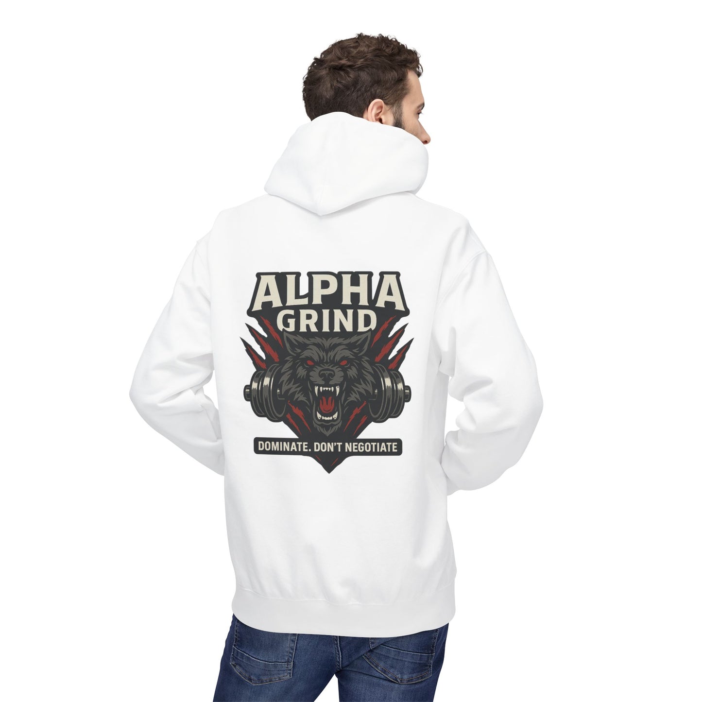 Dominate Midweight Softstyle Fleece Hoodie (front logo + back design) – Gym Apparel