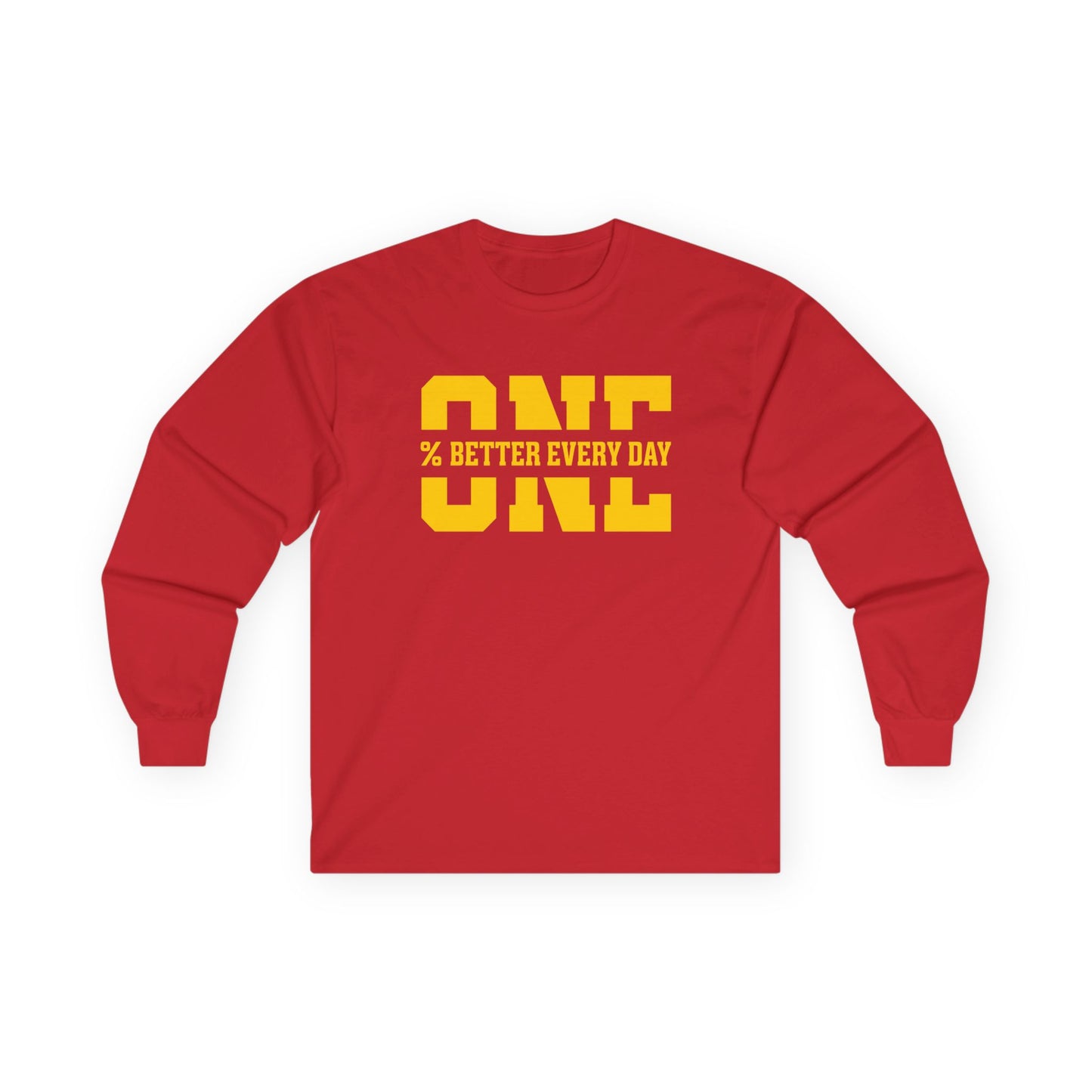 1% Better Every Day Long Sleeve Tee (front design) – Discipline Club Shirt