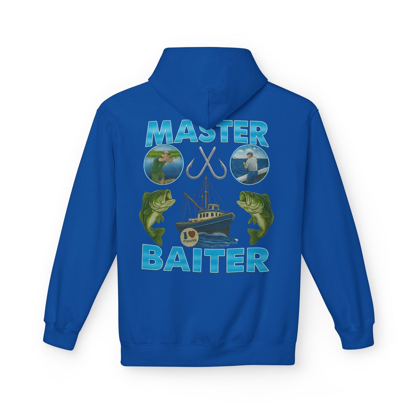 Master Baiter Midweight Softstyle Fleece Hoodie (front logo + back design) - Meme Apparel
