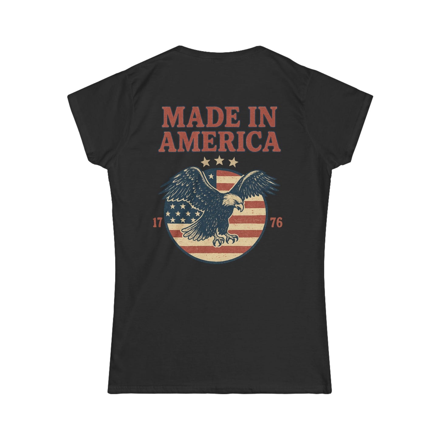 Made in America Tee (front logo + back design) – American Pride Women’s T-Shirt