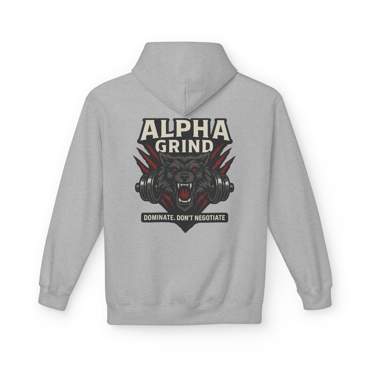 Dominate Midweight Softstyle Fleece Hoodie (front logo + back design) – Gym Apparel
