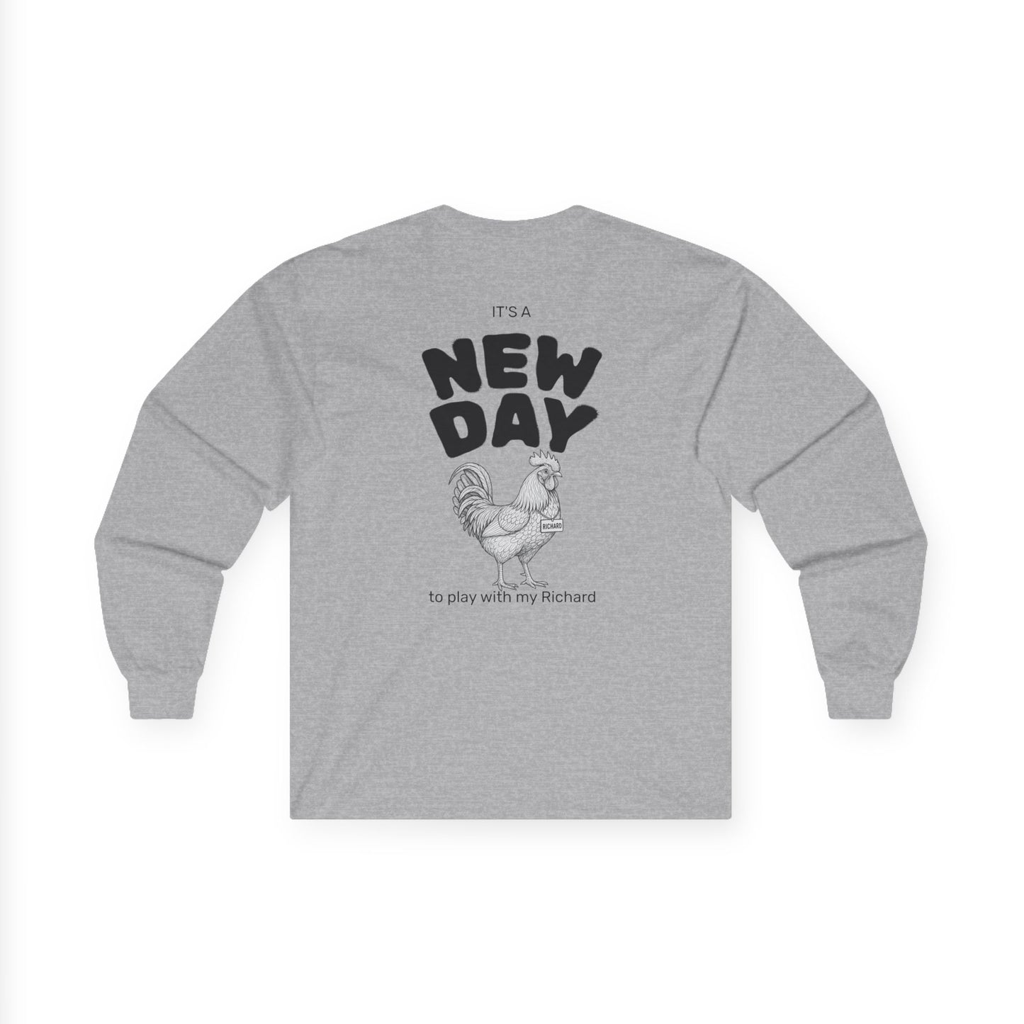 Richard Long Sleeve Tee (front logo + back design) - Meme Apparel