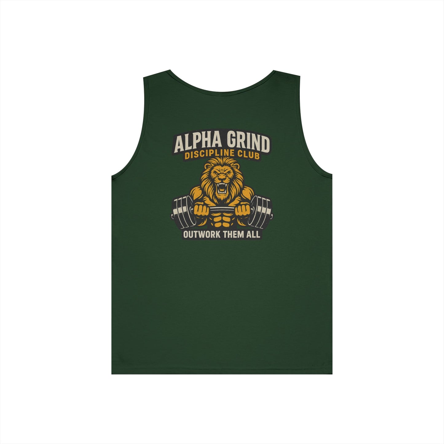 Alpha Grind Tank Top (front logo + back design) – Gym Apparel