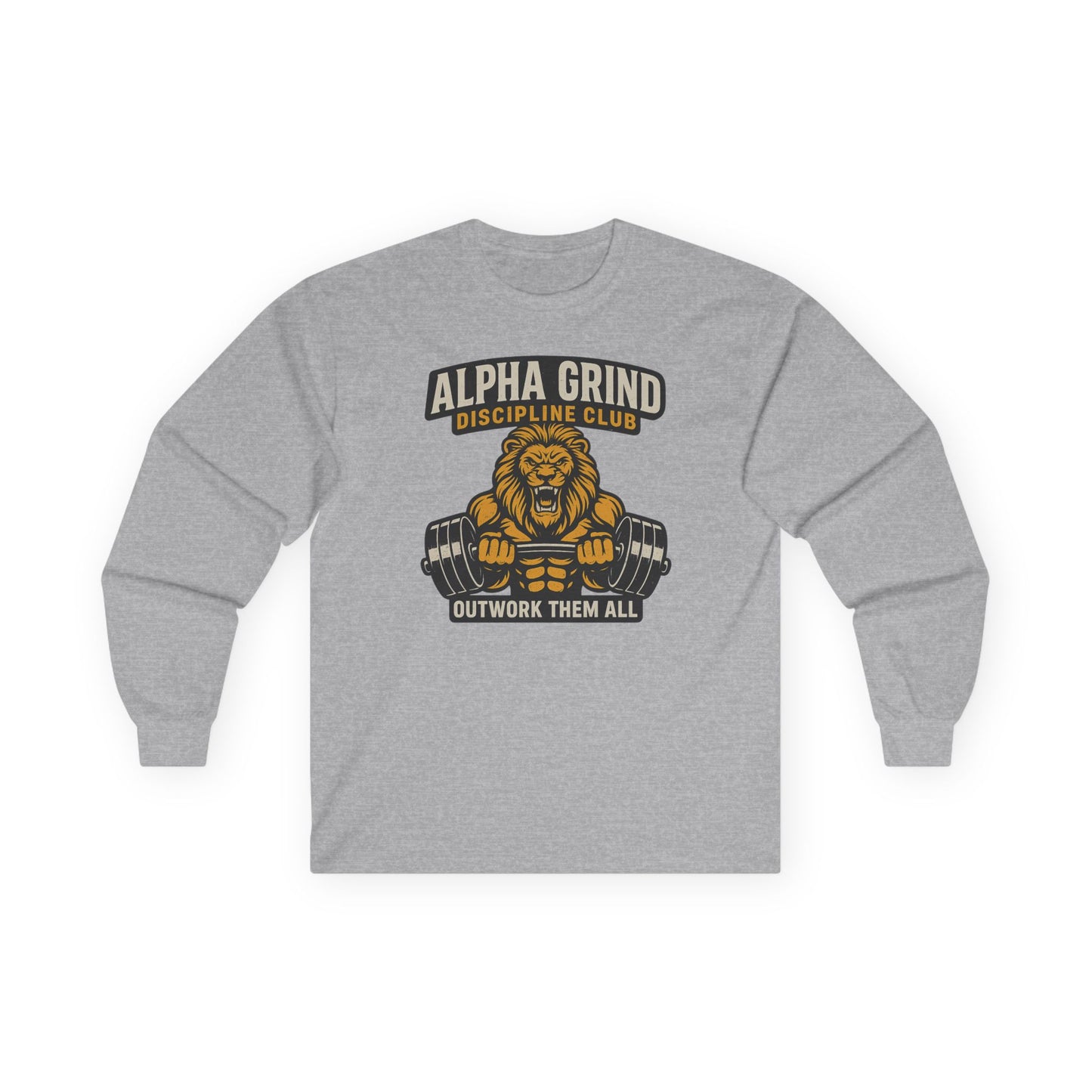 Alpha Grind Long Sleeve (front design) – Gym Apparel