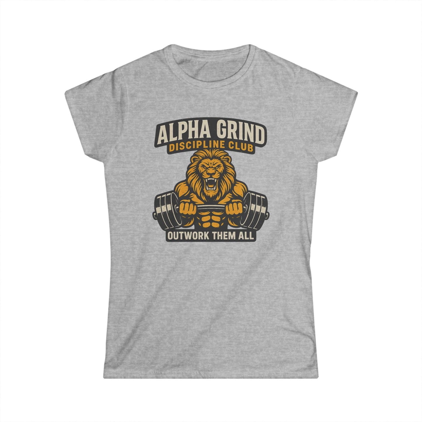 Alpha Grind Women’s Tee (front design) – Gym Apparel