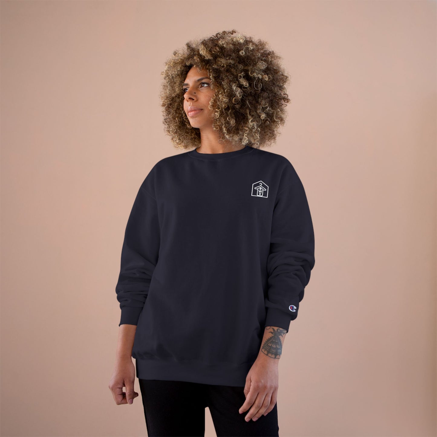 Wearhouse Vibes Signature Crewneck (front logo) – Premium Champion Fleece