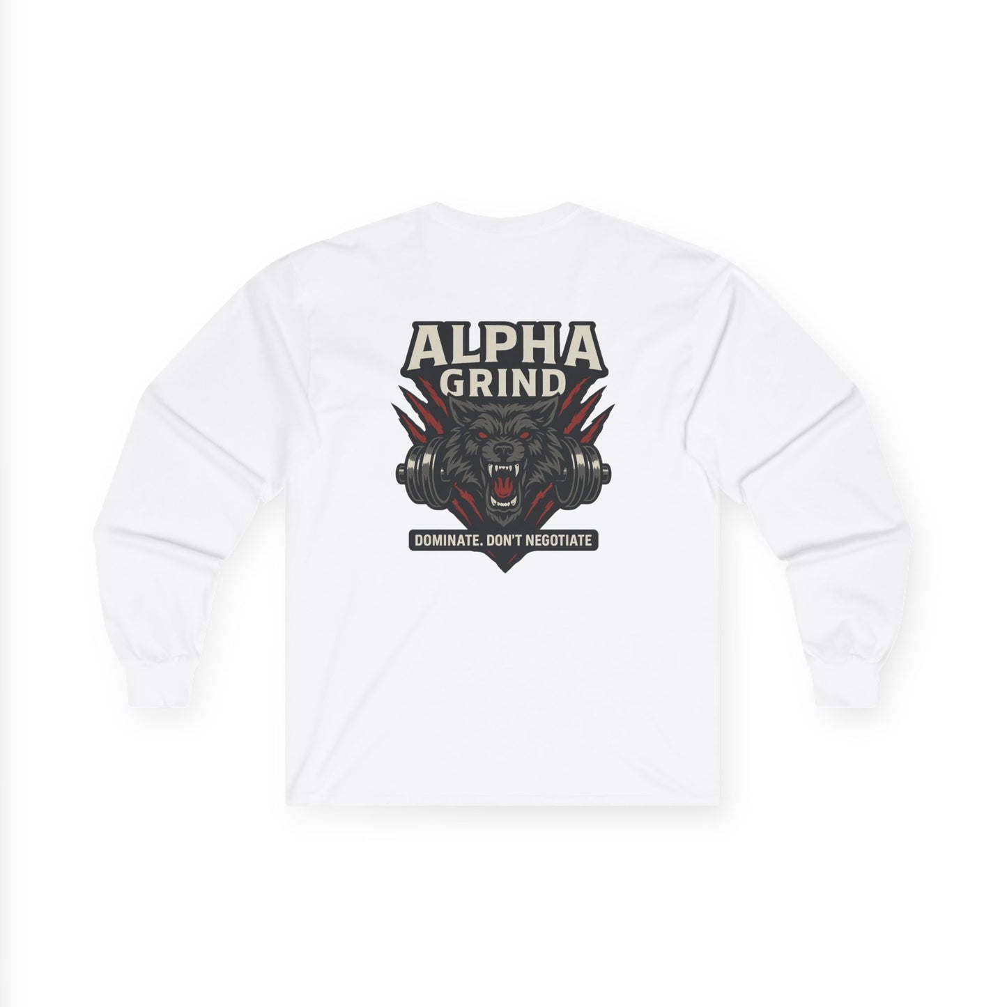Dominate Long Sleeve (front logo + back design) – Gym Apparel