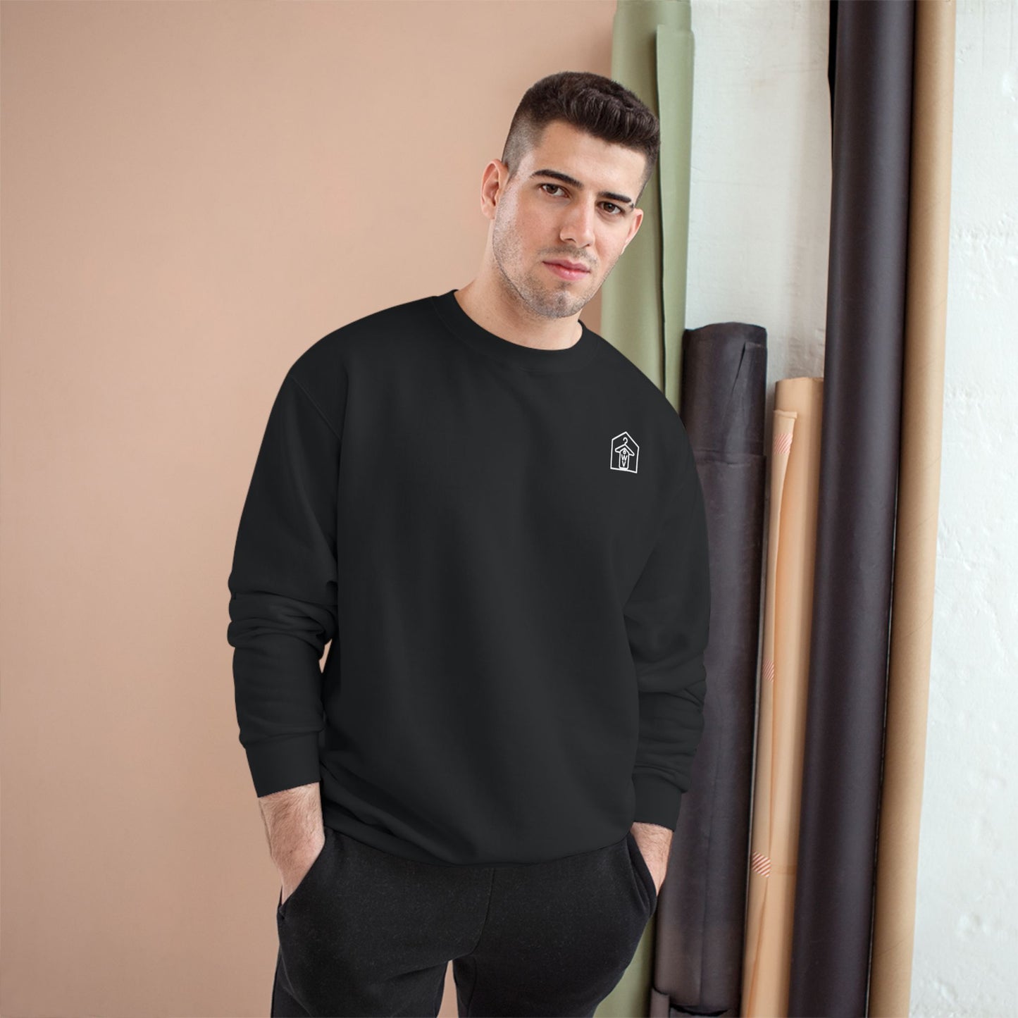 Wearhouse Vibes Signature Crewneck (front logo) – Premium Champion Fleece
