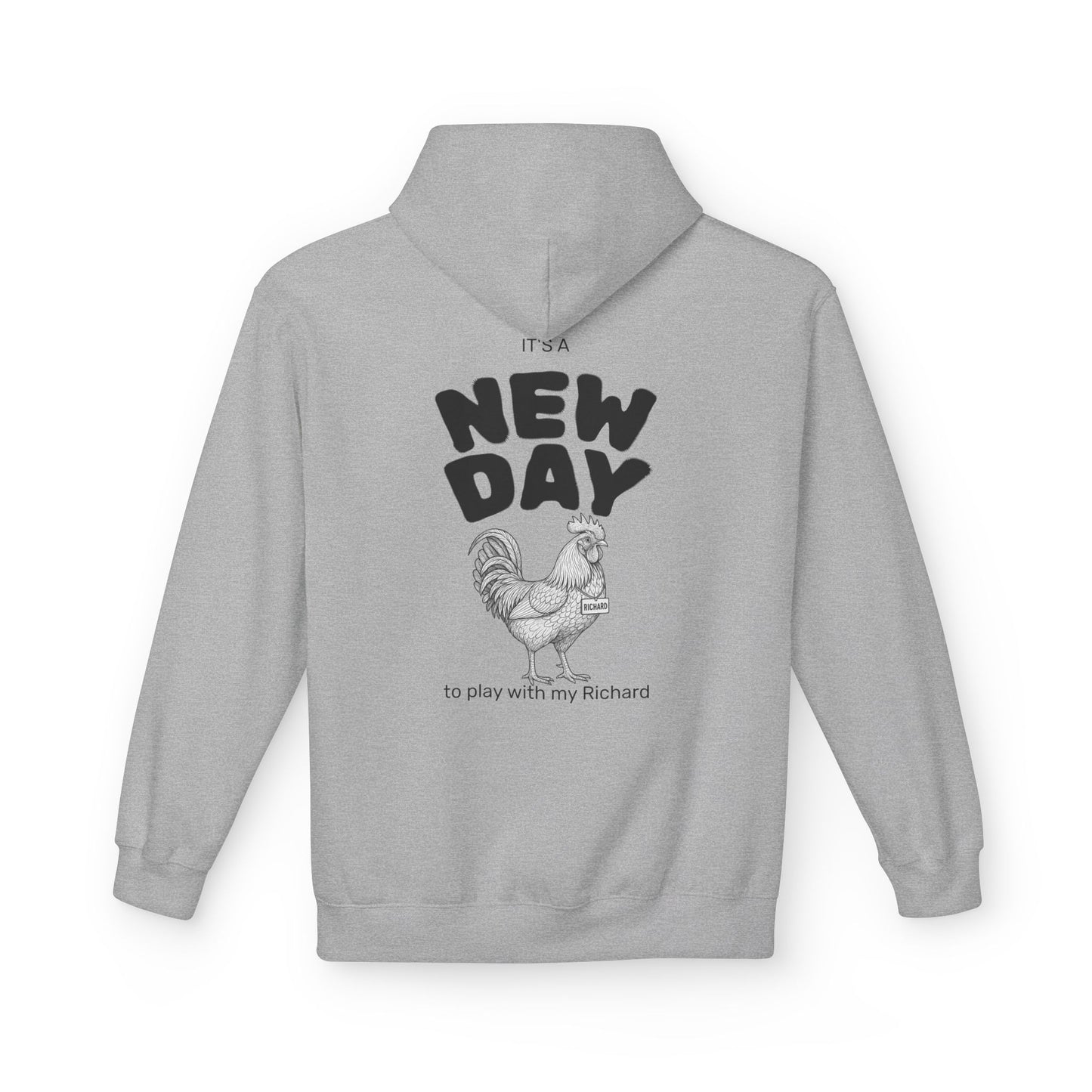 Richard Midweight Softstyle Fleece Hoodie (front logo + back design) - Meme Apparel