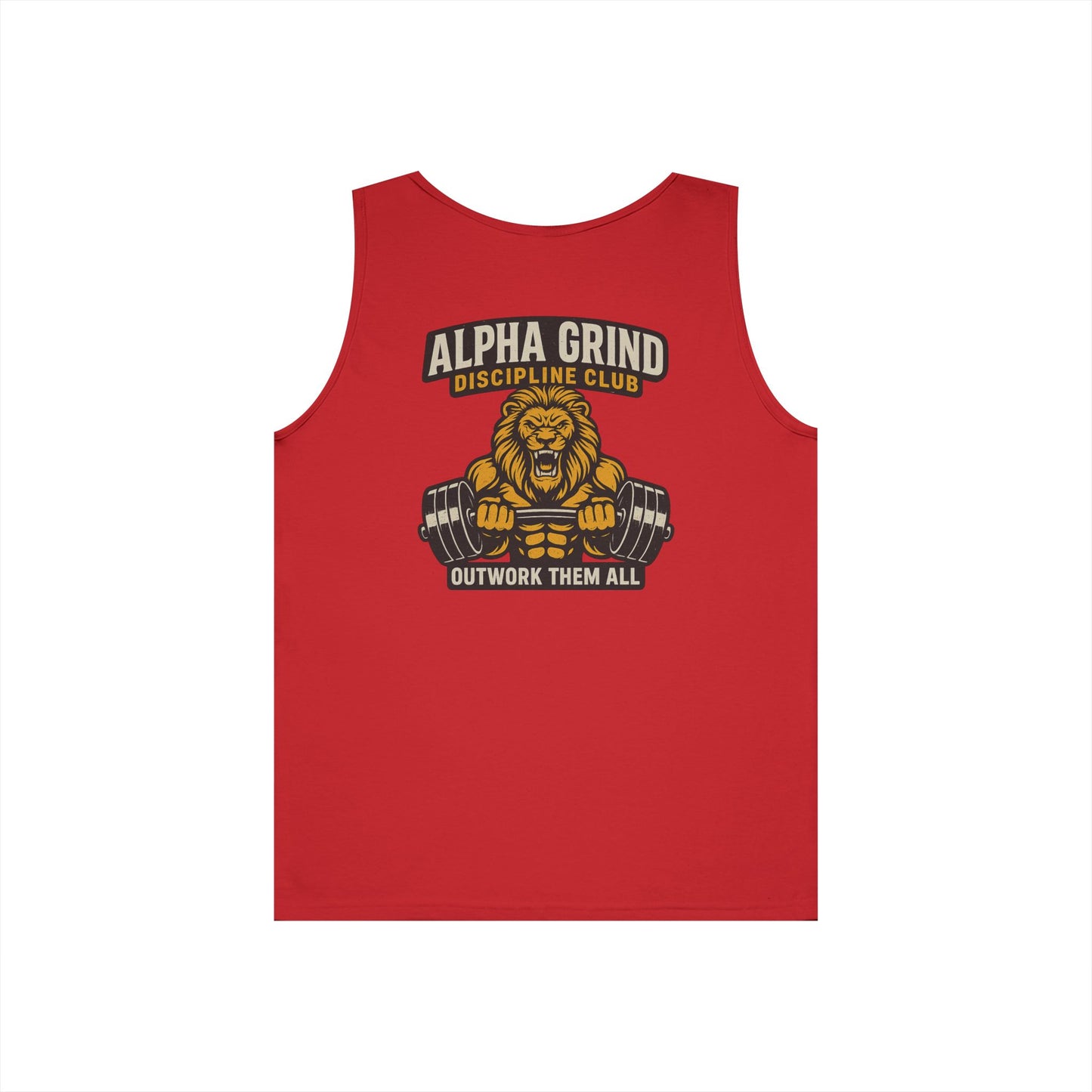 Alpha Grind Tank Top (front logo + back design) – Gym Apparel