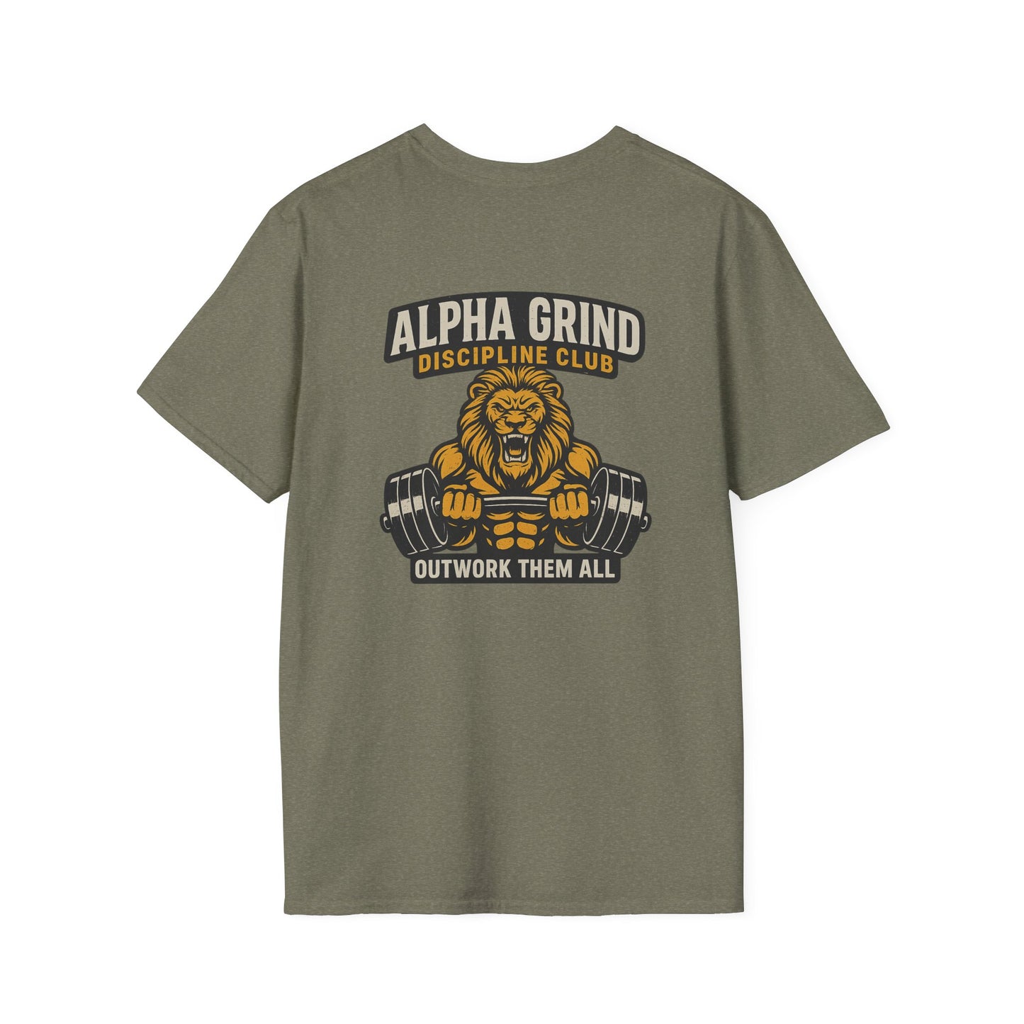 Alpha Grind T-Shirt (front logo + back design) – Gym Apparel