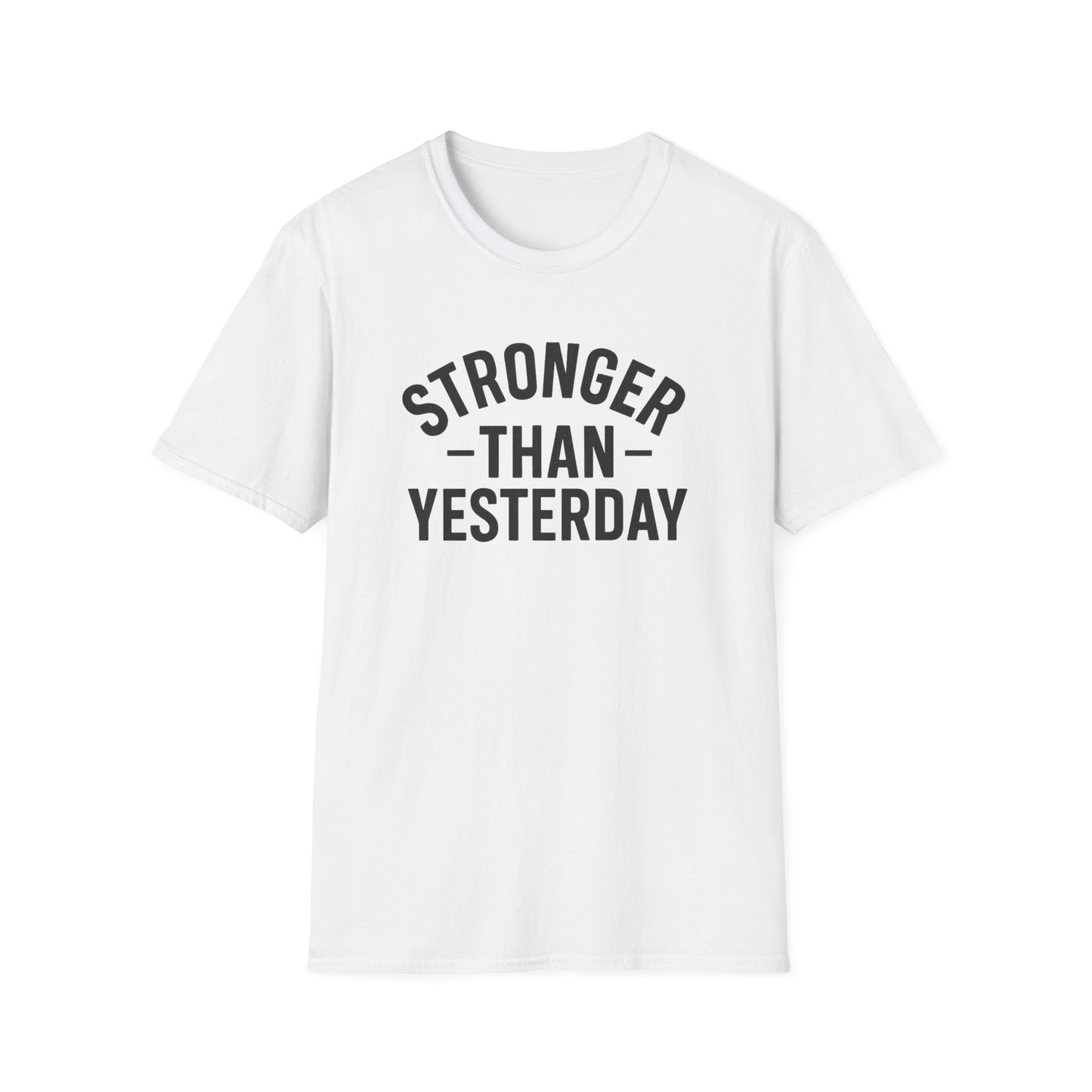 Stronger Than Yesterday Tee (front design) – Discipline Club Shirt
