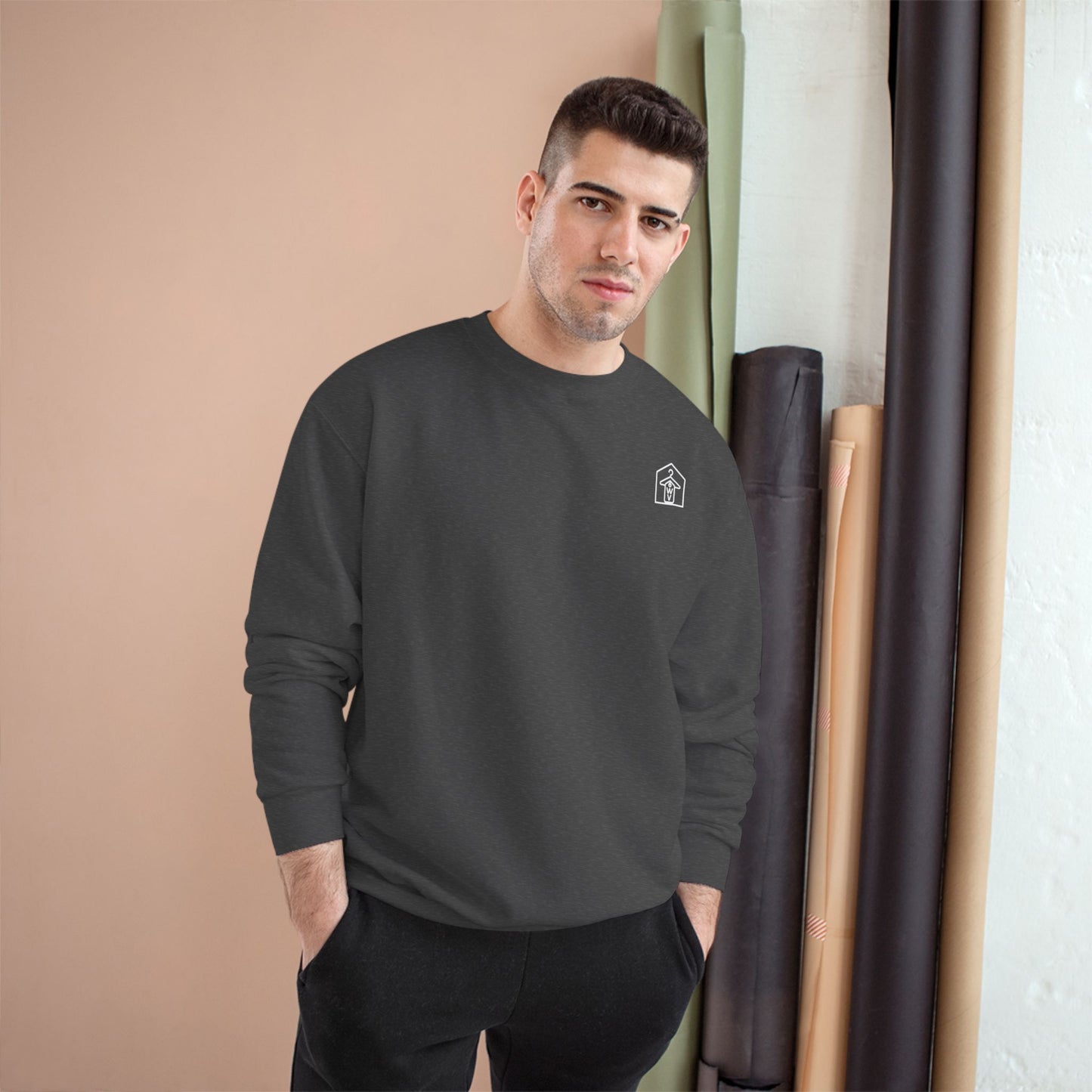 Wearhouse Vibes Signature Crewneck (front logo) – Premium Champion Fleece