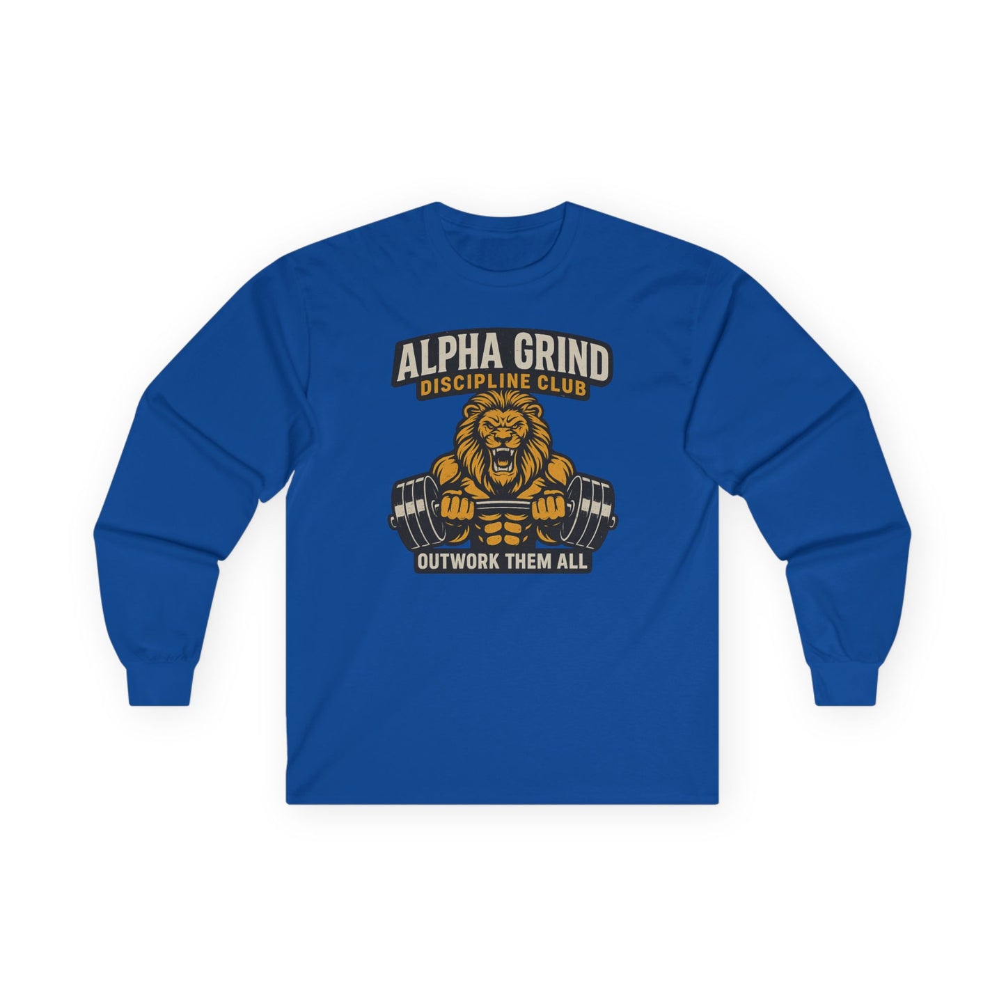 Alpha Grind Long Sleeve (front design) – Gym Apparel