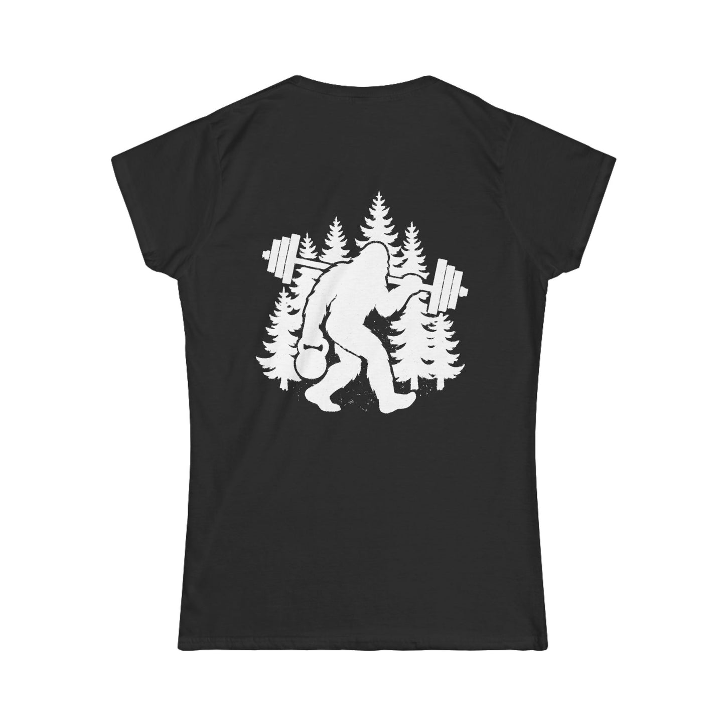 Bigfoot Gains Tee (front logo + back design) – Discipline Club Women’s Shirt