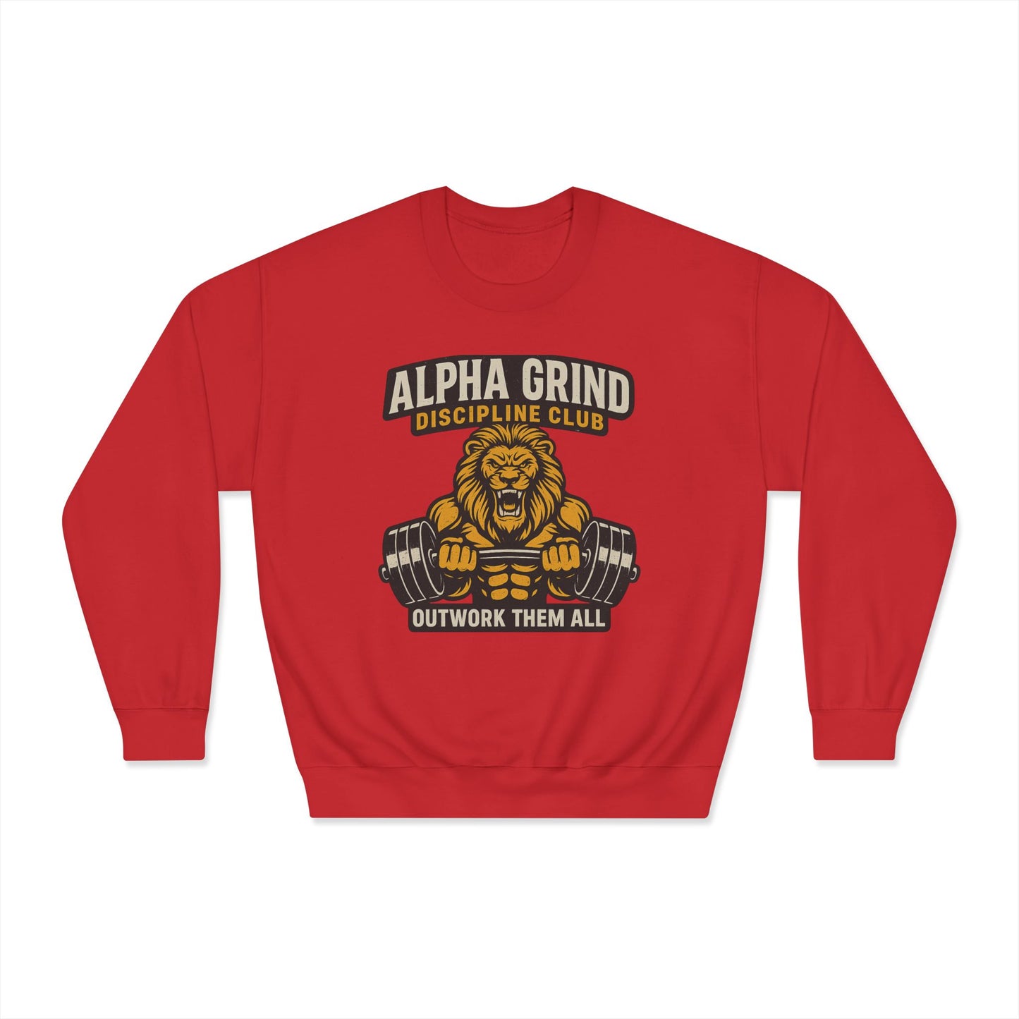 Alpha Grind DryBlend Crewneck Sweatshirt (front design) – Gym Apparel