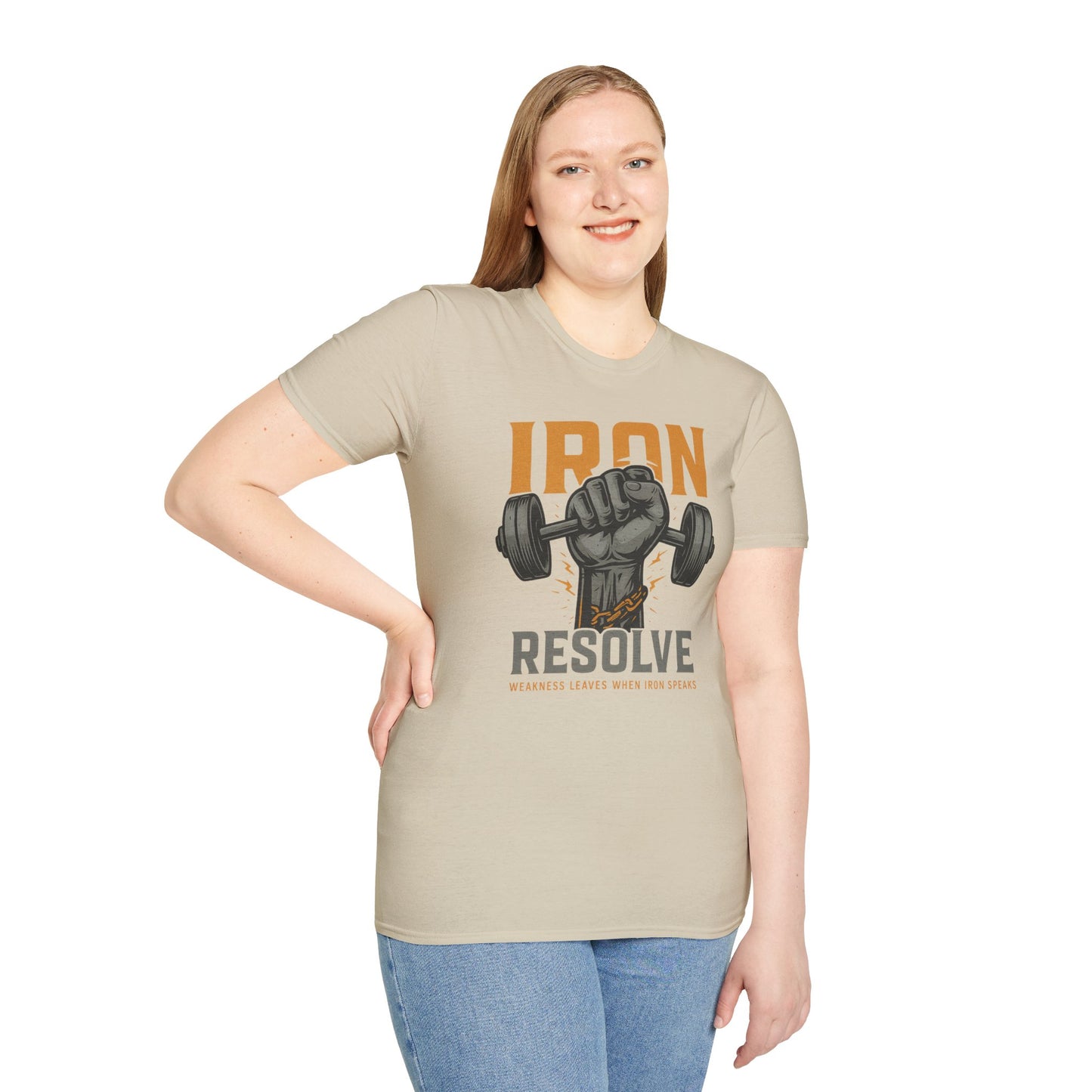 Iron Resolve T-Shirt (front design) – Gym Apparel