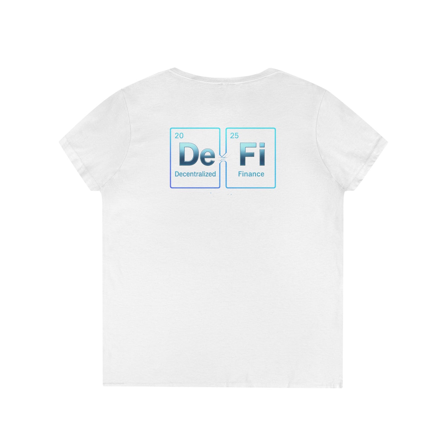 Decentralized Finance V-Neck Tee (front logo + back design) – Crypto Vault Shirt