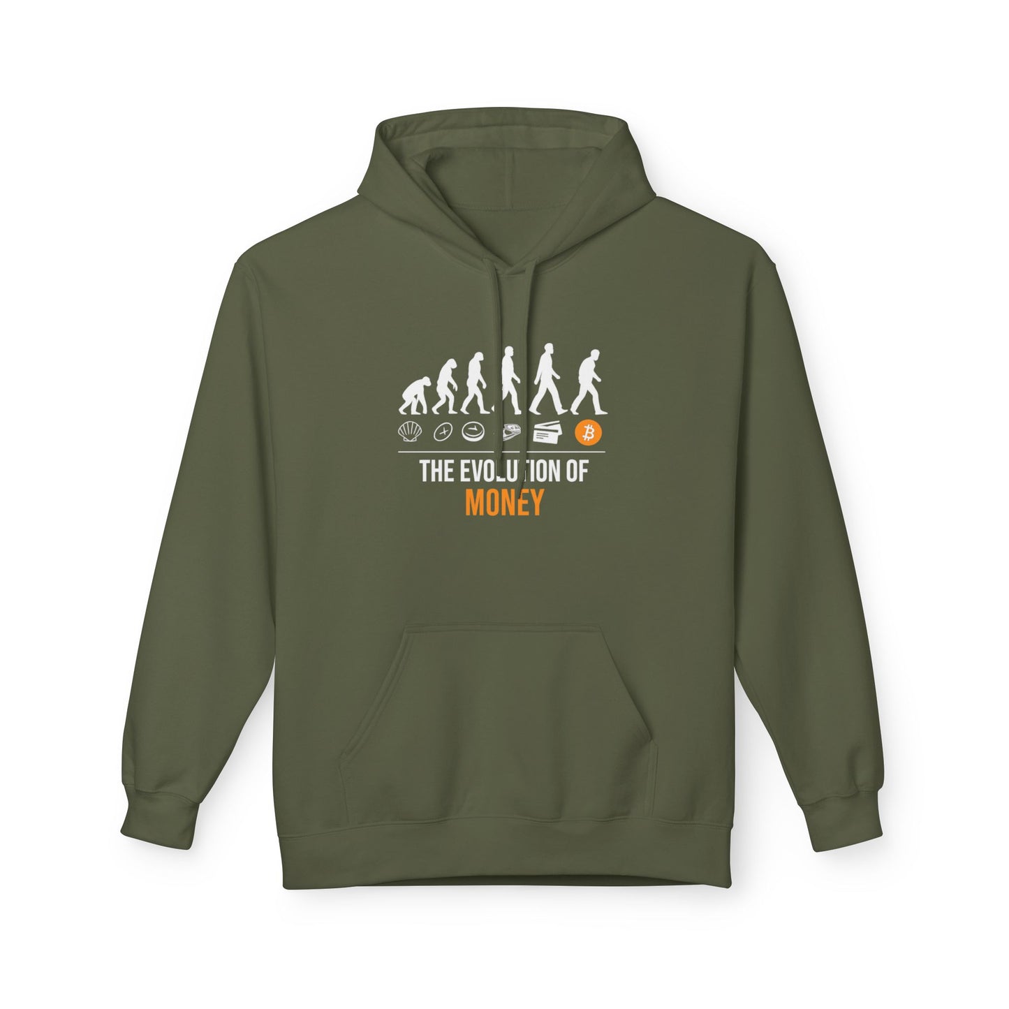 The Evolution of Money Hoodie (front design) – Crypto Vault Pullover