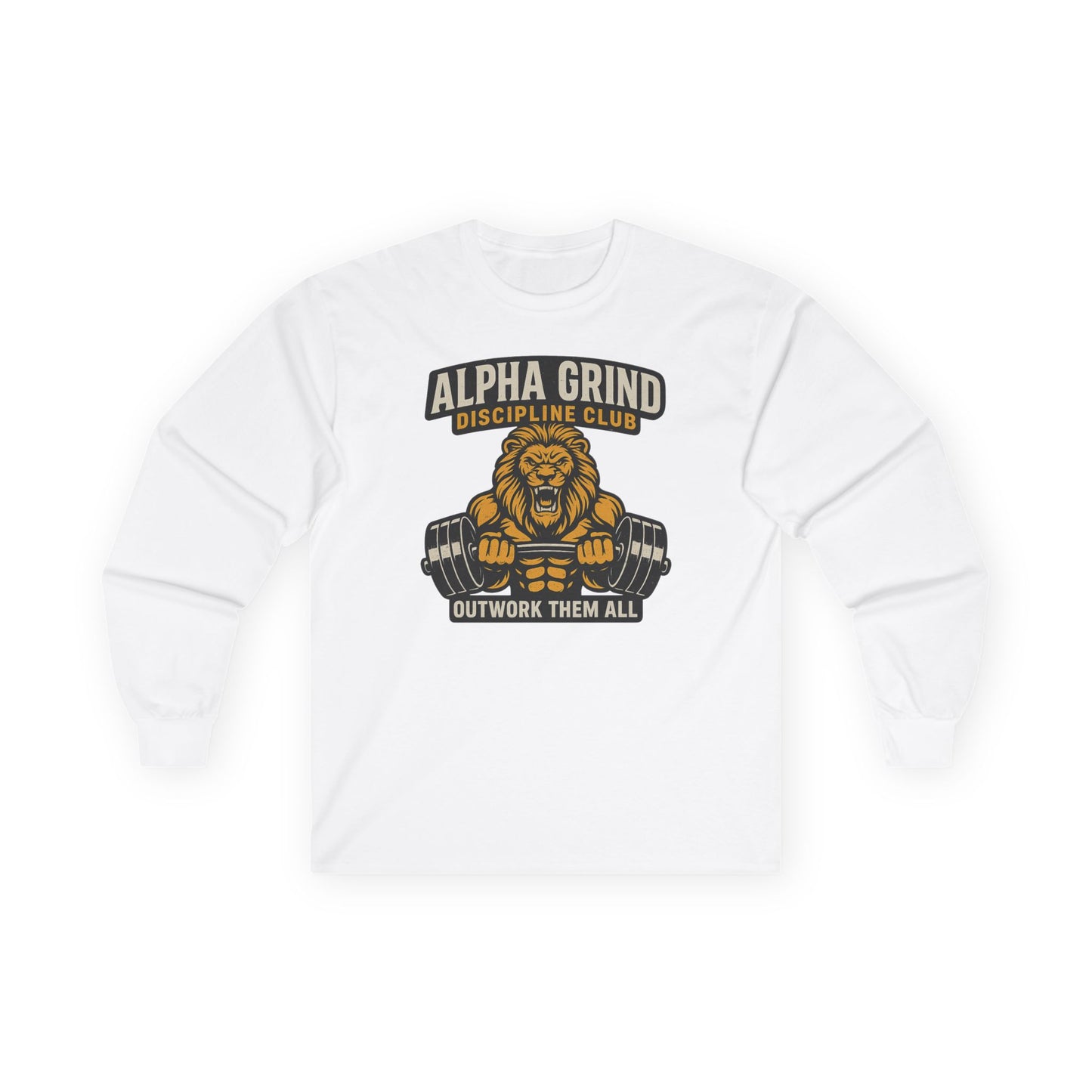 Alpha Grind Long Sleeve (front design) – Gym Apparel