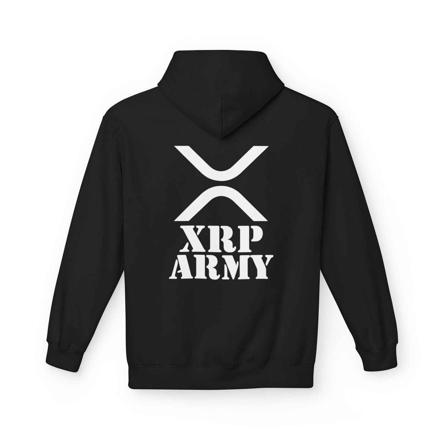 XRP Army Hoodie (front logo + back design) – Crypto Vault Pullover