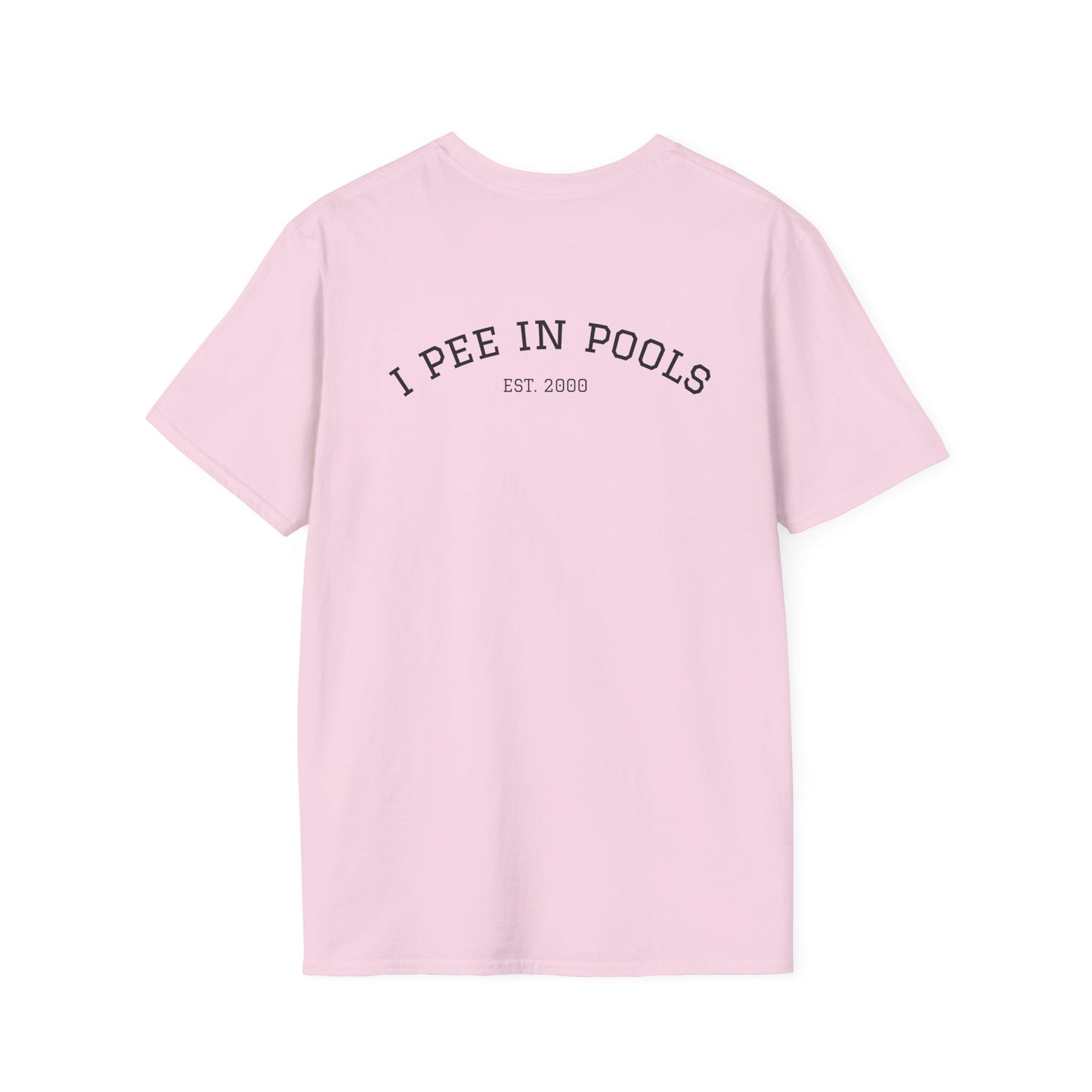 I Pee In Pools T-Shirt (front logo + back design) - Meme Apparel