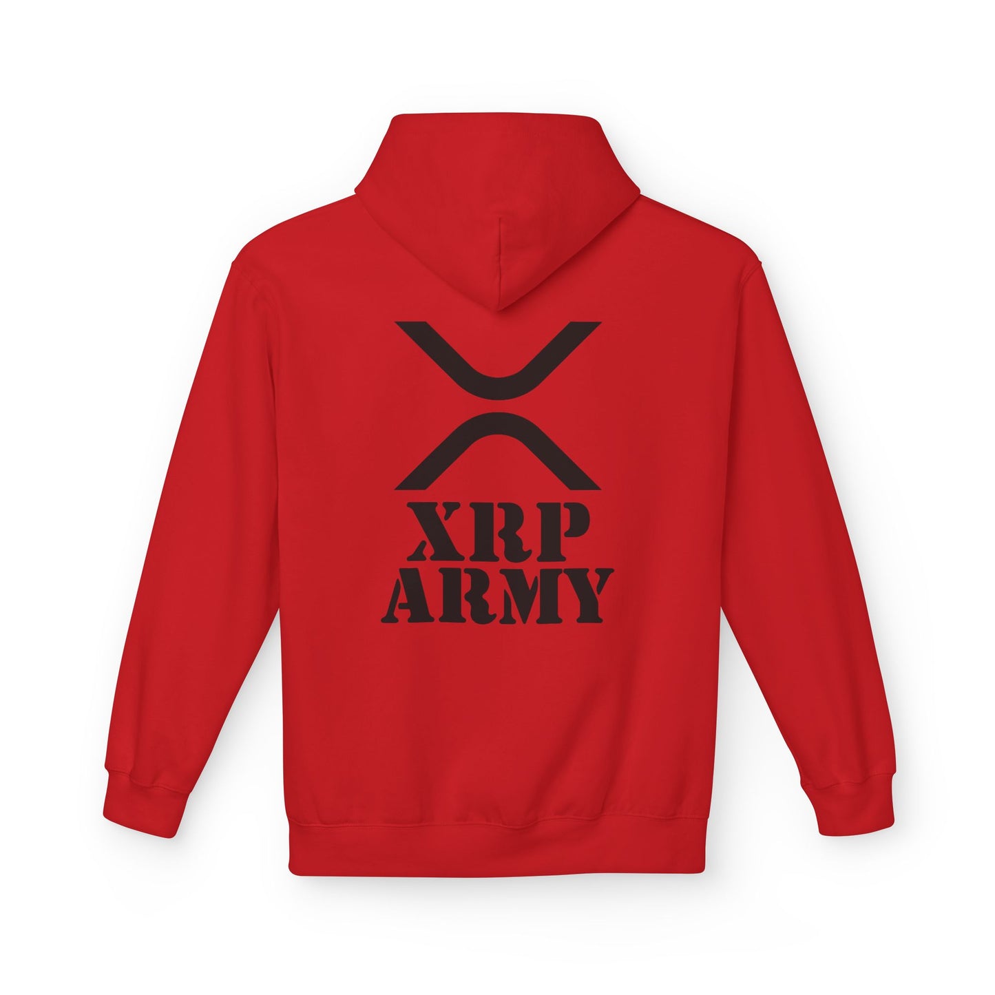 XRP Army Hoodie (front logo + back design) – Crypto Vault Pullover