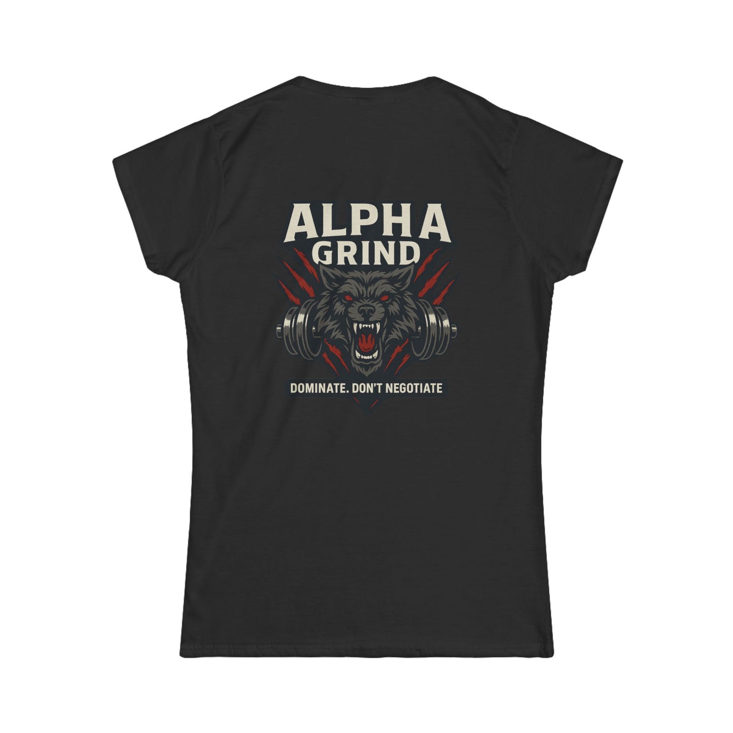 Dominate Women's Tee (front logo + back design) – Gym Apparel