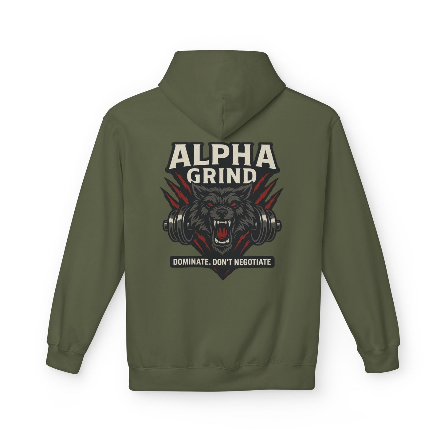 Dominate Midweight Softstyle Fleece Hoodie (front logo + back design) – Gym Apparel