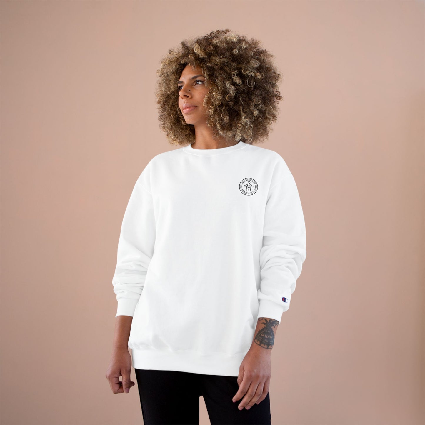 Crypto Vault Signature Crewneck (front logo) – Premium Champion Fleece