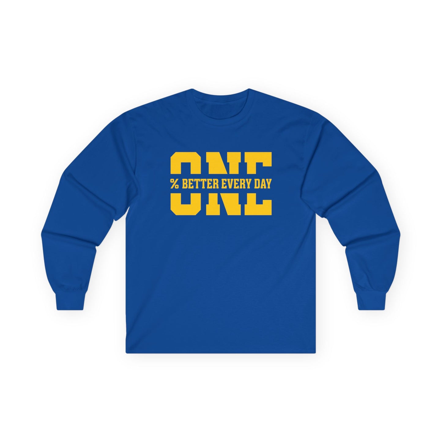1% Better Every Day Long Sleeve Tee (front design) – Discipline Club Shirt