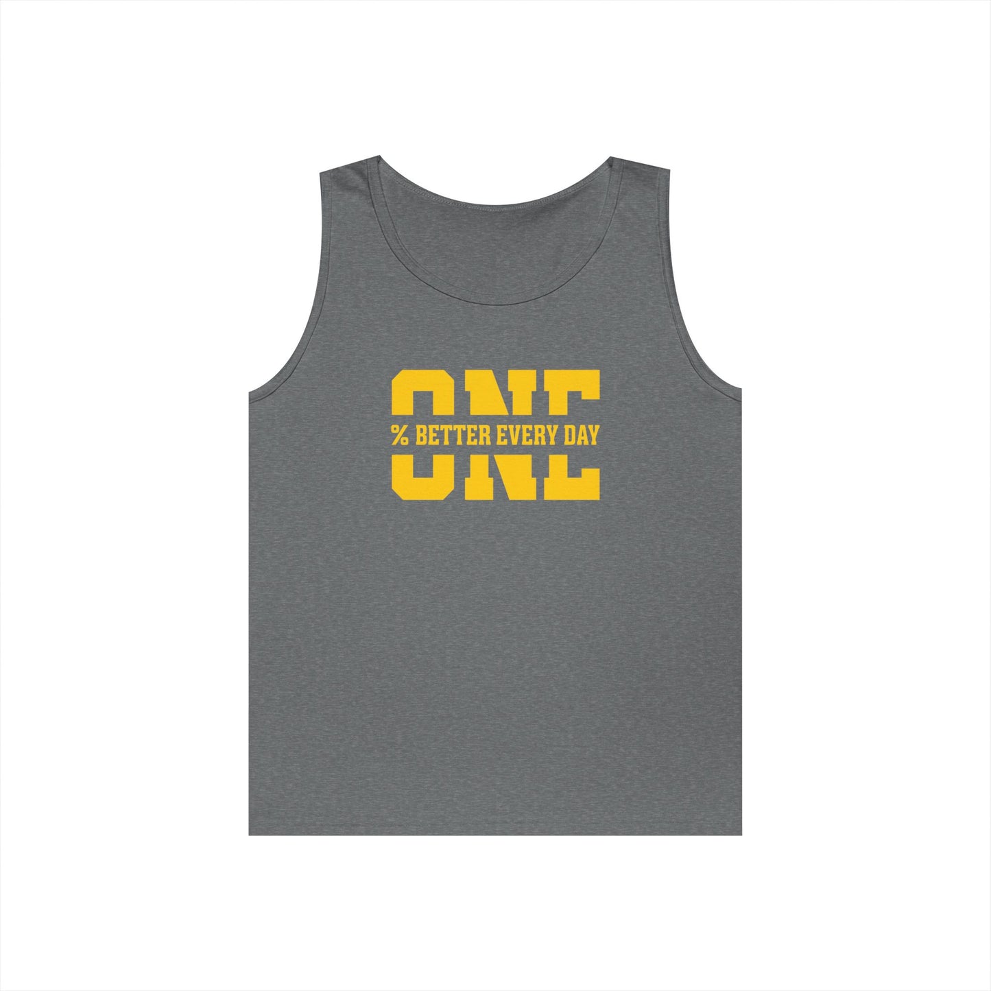1% Better Every Day Tank Top (front design) – Discipline Club Shirt