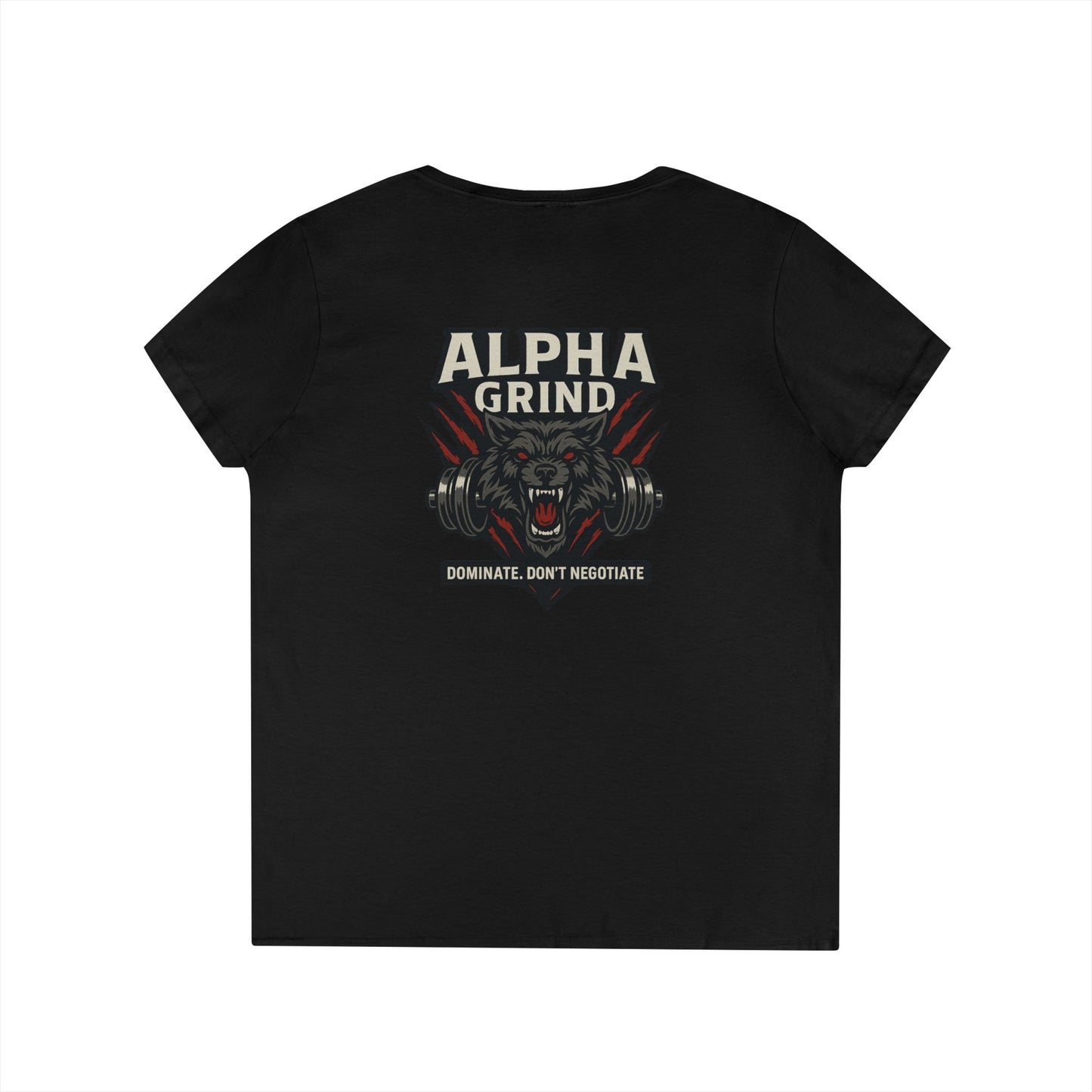 Dominate V-Neck T-Shirt (front logo + back design) – Gym Apparel