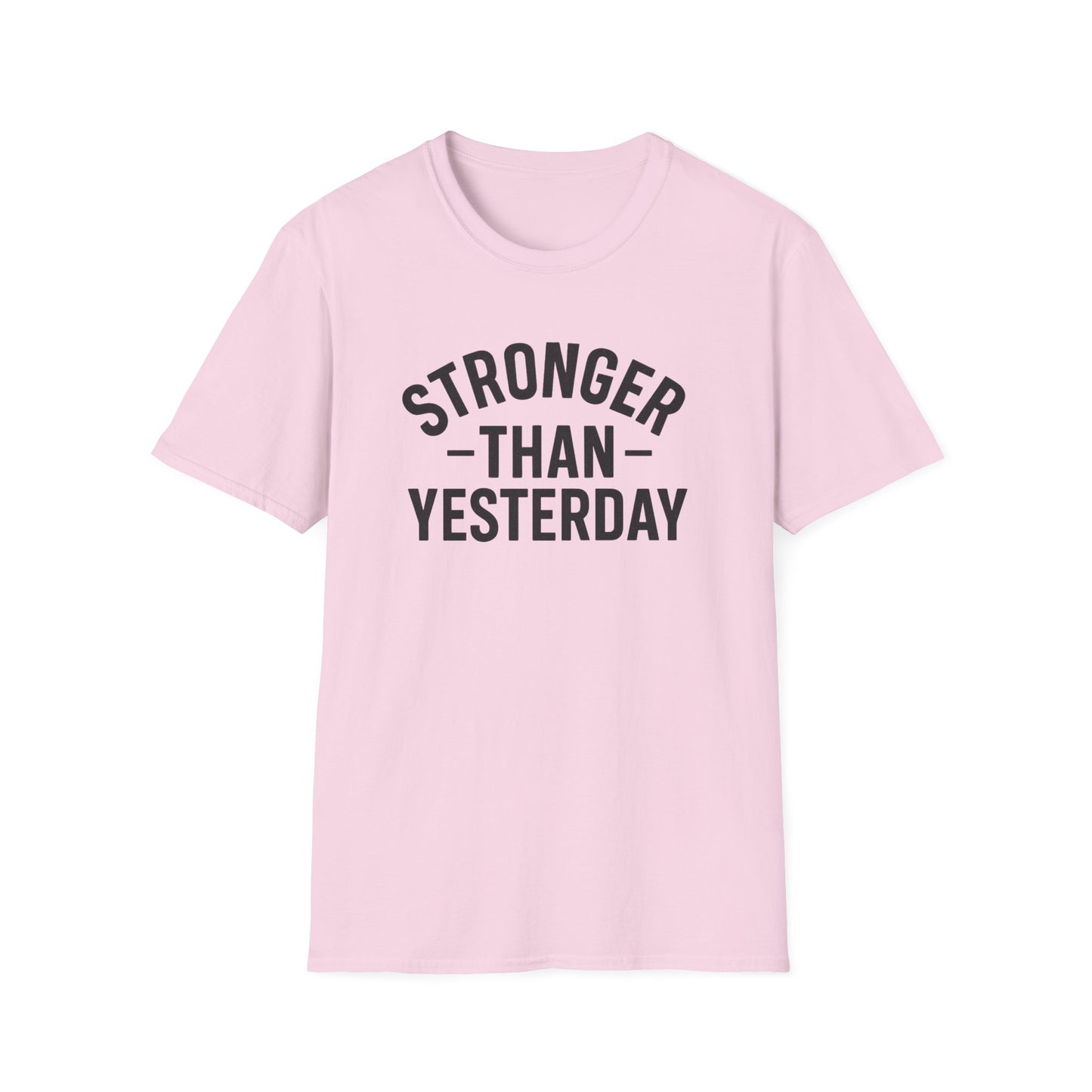 Stronger Than Yesterday Tee (front design) – Discipline Club Shirt
