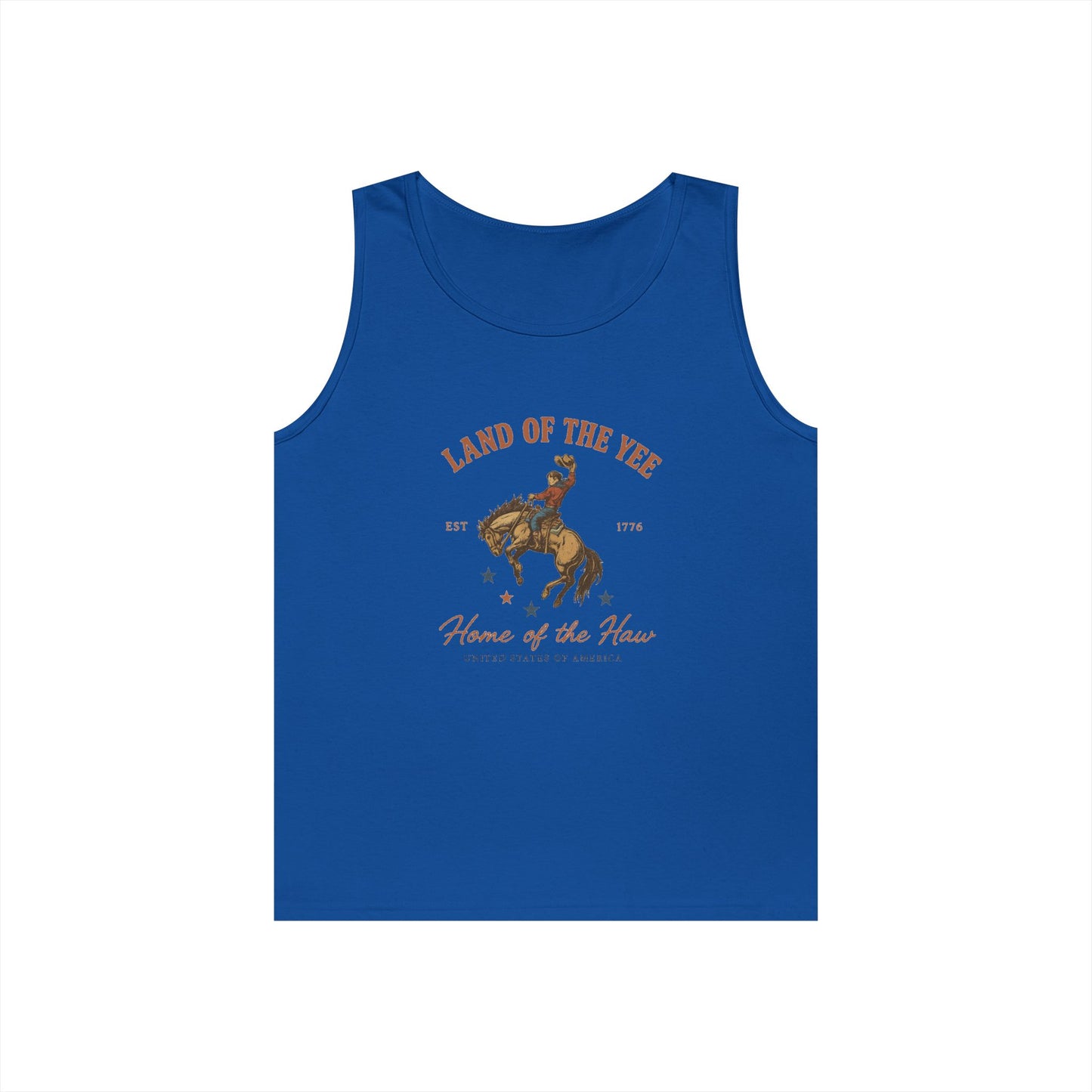 Land of the Yee, Home of the Haw Tank Top (front design) – American Pride Shirt
