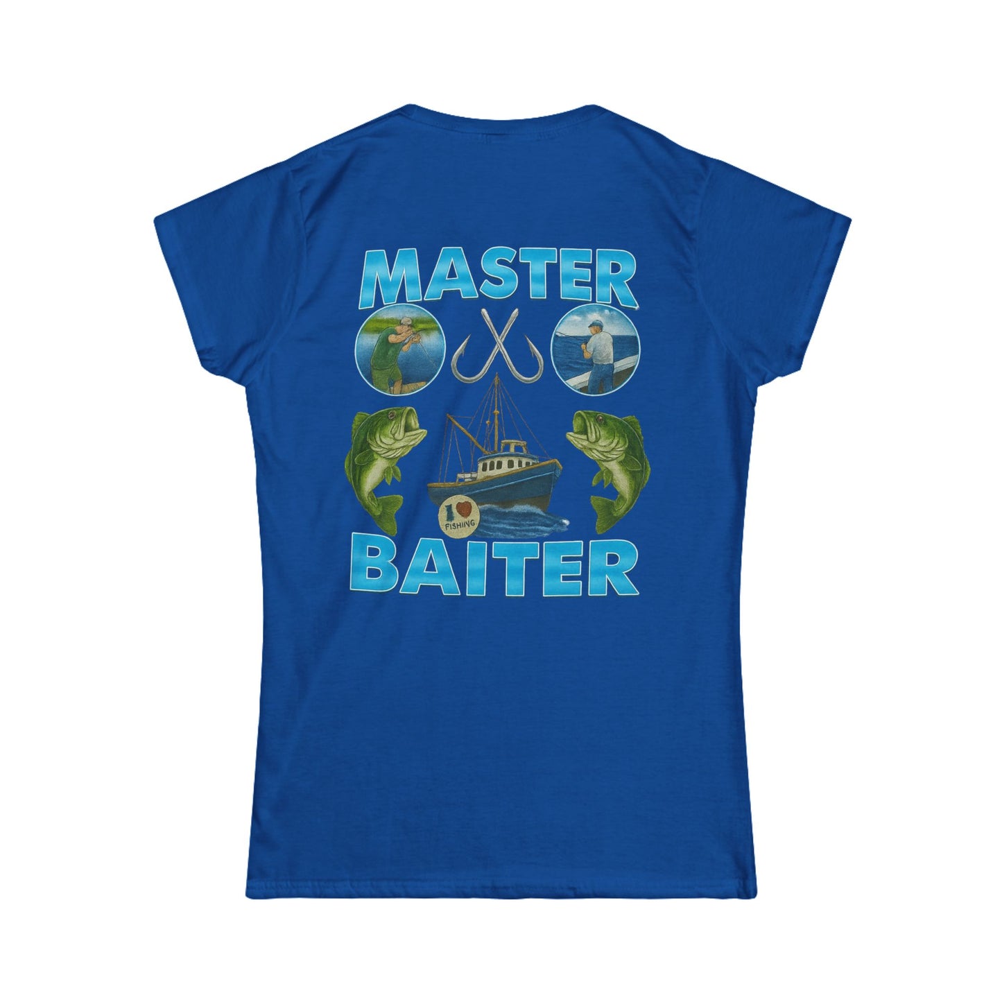 Master Baiter Women's Tee (front logo + back design) – Meme Apparel