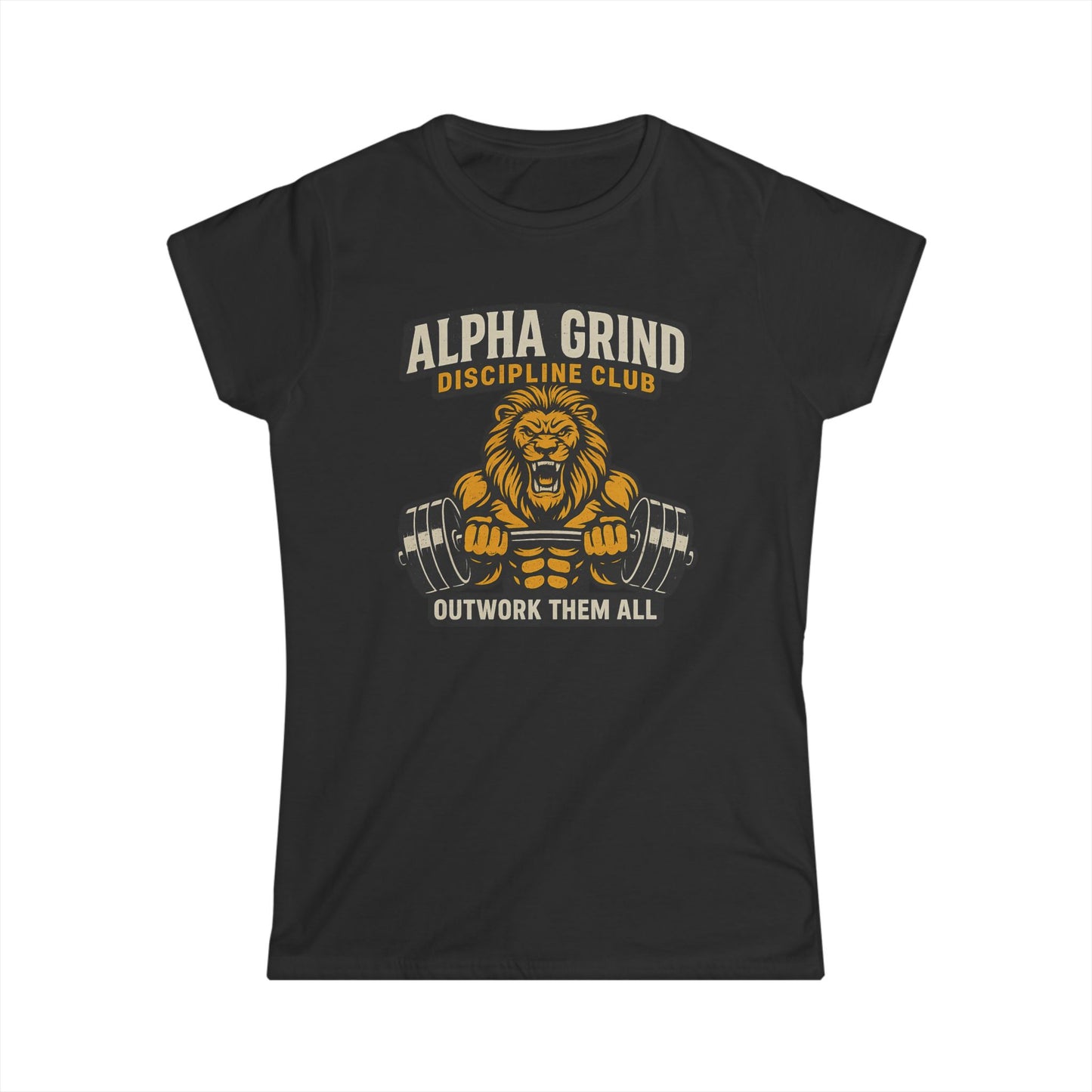 Alpha Grind Women’s Tee (front design) – Gym Apparel