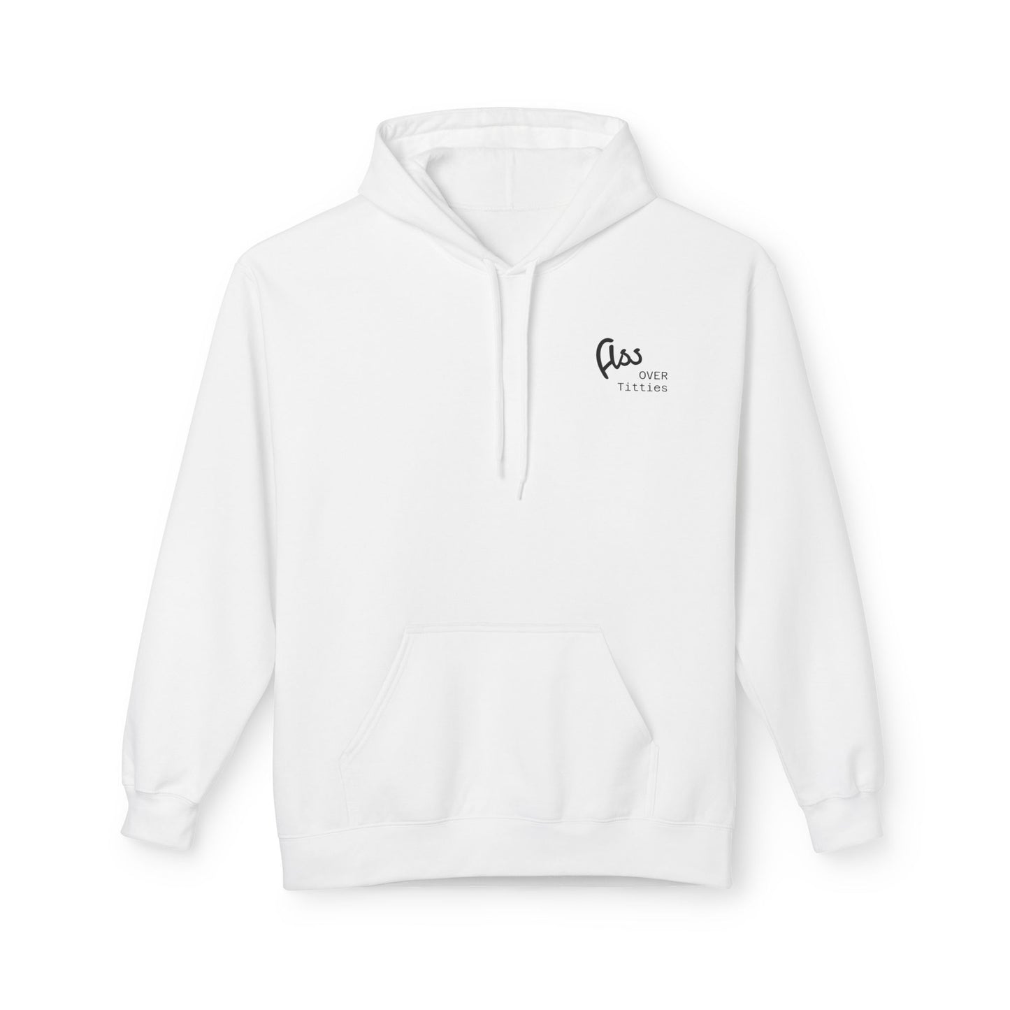 Ass Over Titties Midweight Softstyle Fleece Hoodie (front design) – Meme Apparel